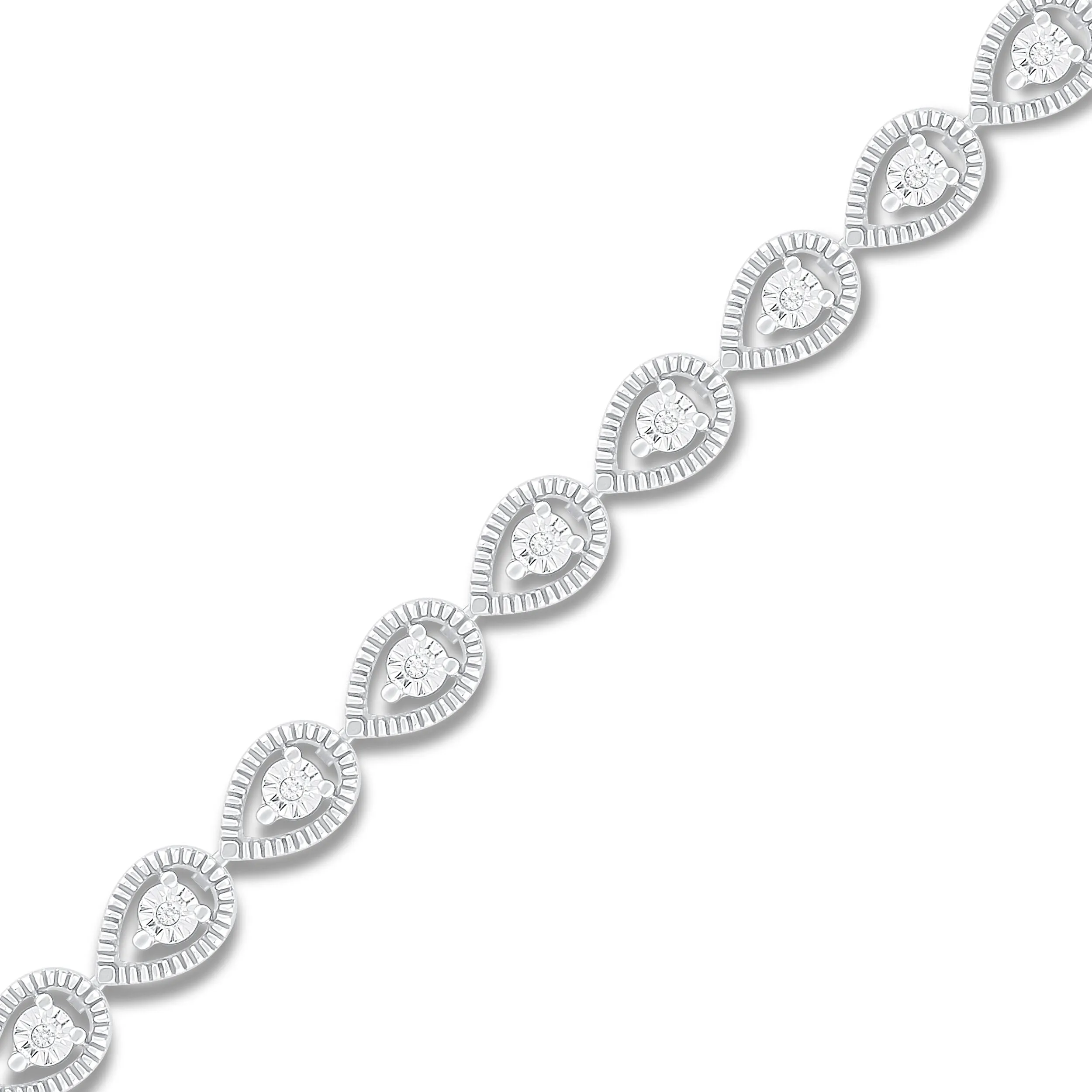 Pre-Owned Kay 1/10ct Diamond Tennis Bracelet in Sterling Silver