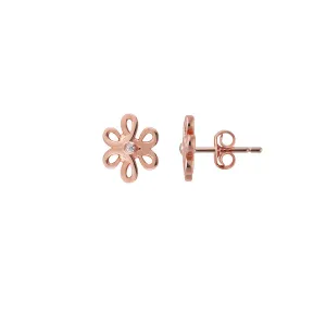 Rose Gold Flower Studs