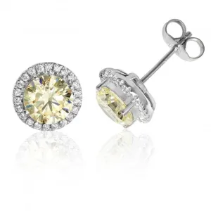 Silver & Co Halo Cubic Zirconia Stud Earrings SEG0009YZ