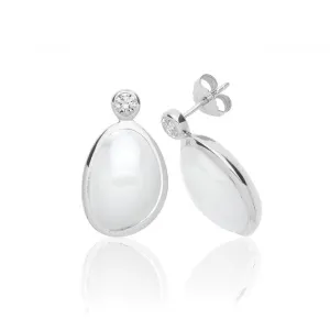 Silver & Co Moonstone & Cubic Zirconia Earrings SEG0090