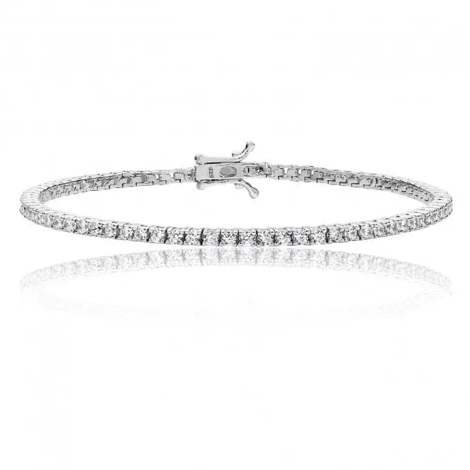 Silver & Co Round Cubic Zirconia Line Bracelet SBG0008