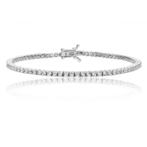 Silver & Co Round Cubic Zirconia Line Bracelet SBG0008