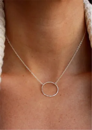 Simple Simple Chain Metal Circle Short Necklace