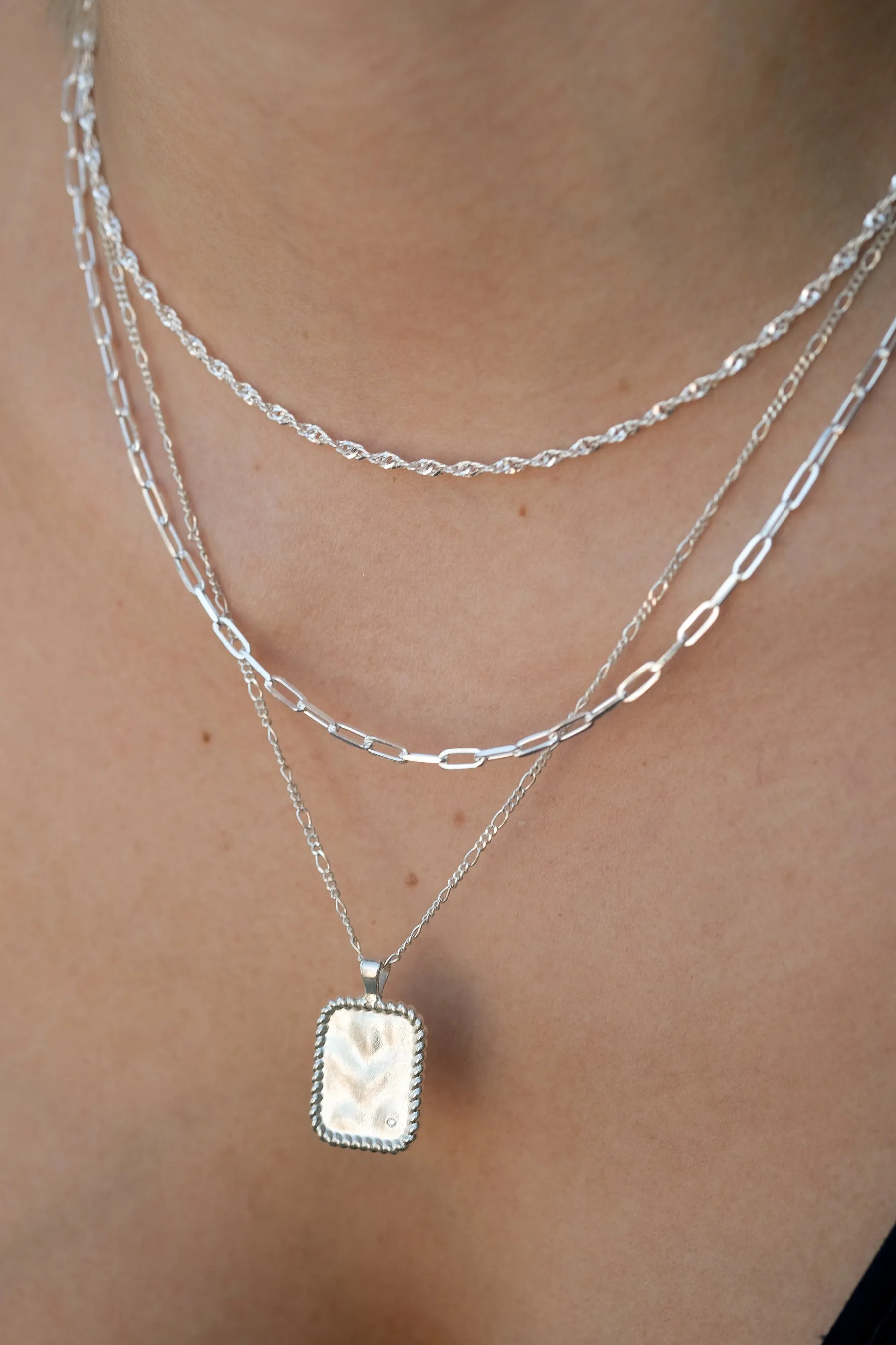 Slightly Chunky Vanessa Chain Necklace - Sterling Silver