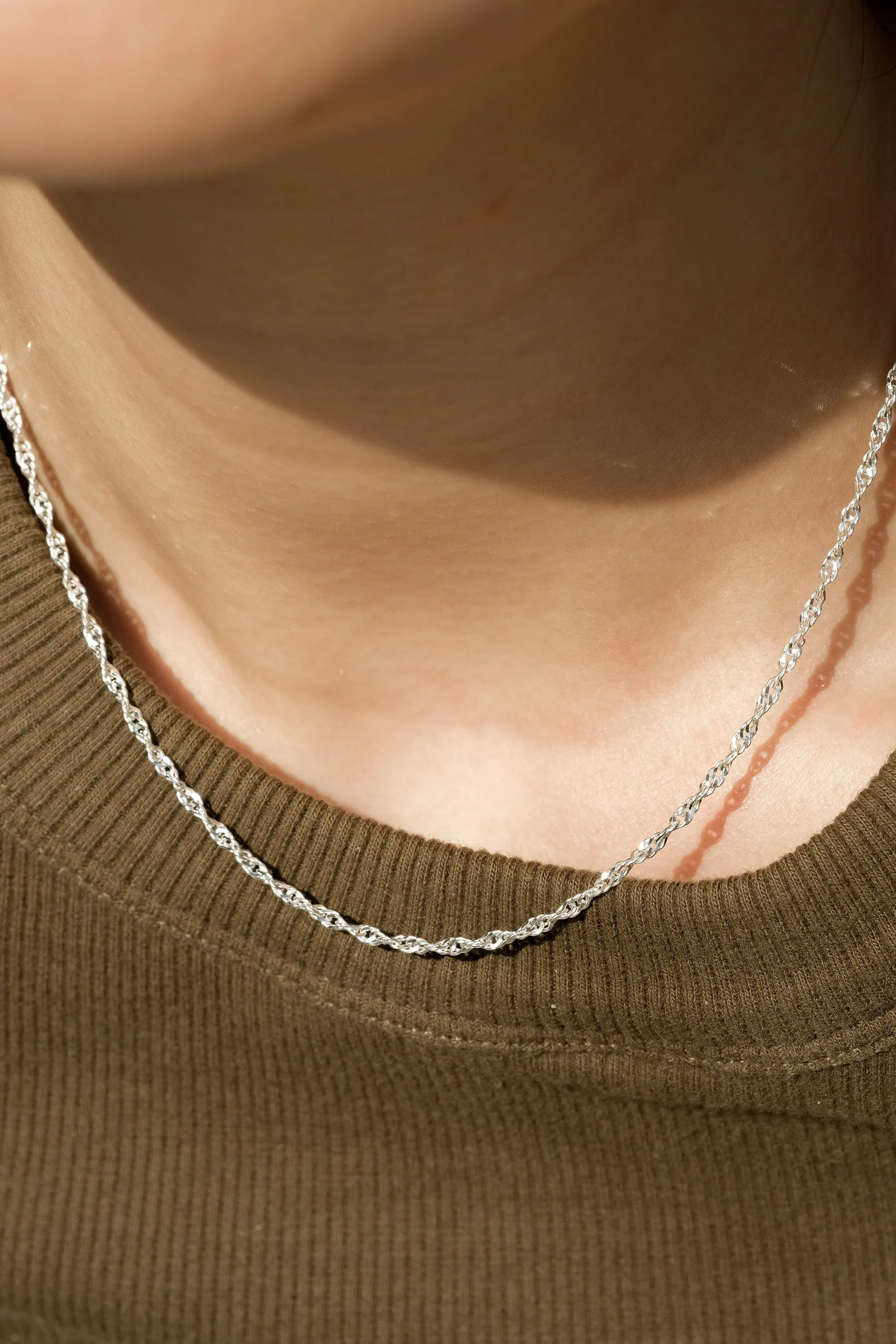 Slightly Chunky Vanessa Chain Necklace - Sterling Silver