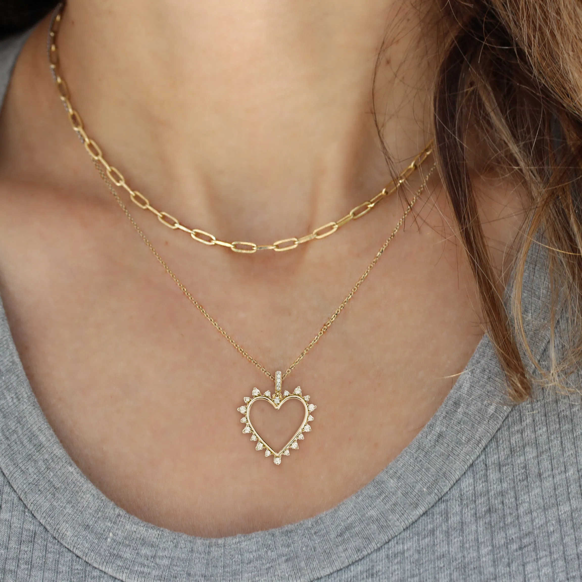 Sparkly Heart Diamond Necklace