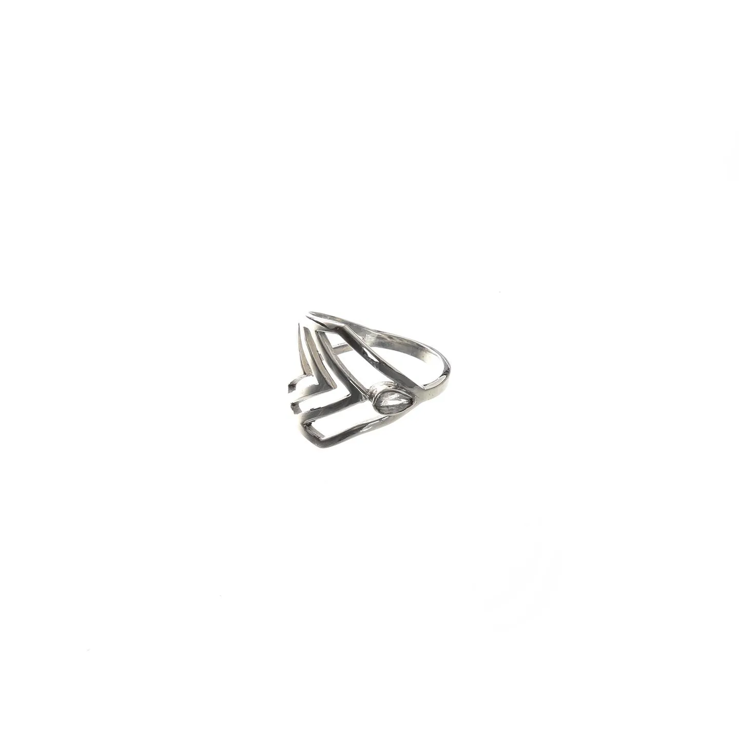 Sterling Chevron Ring