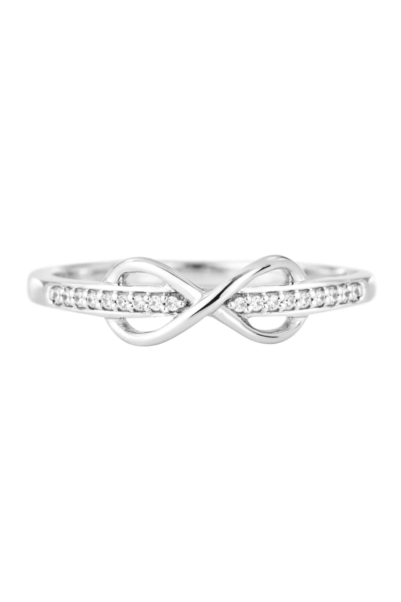 Sterling Silver Diamond Infinity Ring