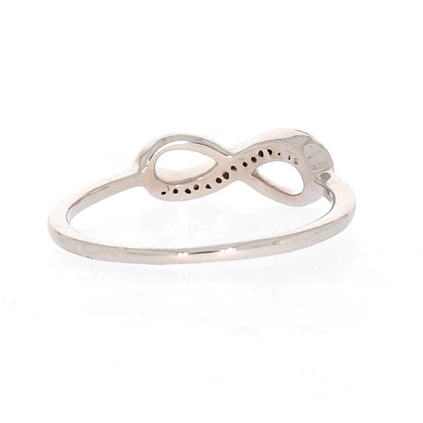 Sterling Silver Diamond Set Infinity Ring