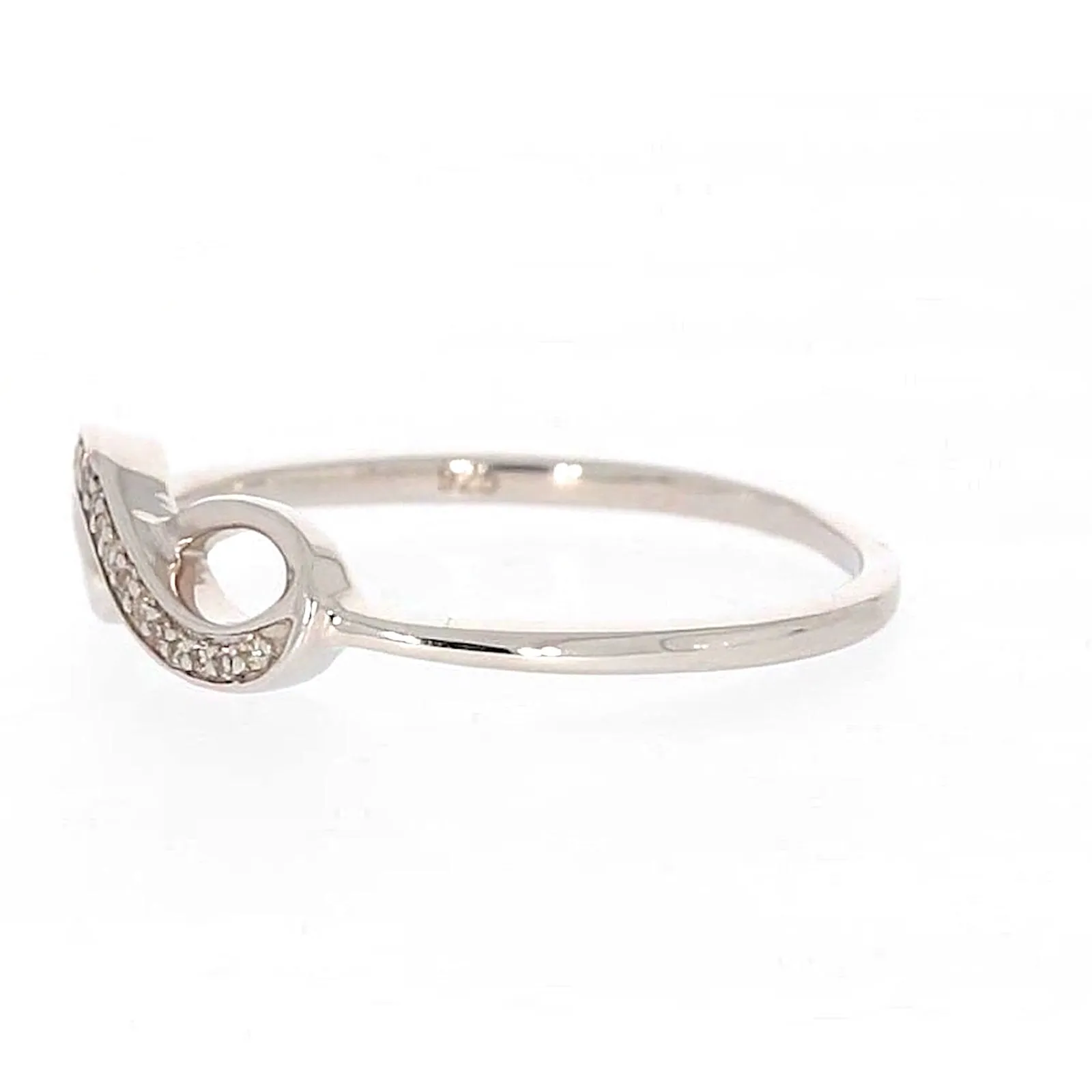 Sterling Silver Diamond Set Infinity Ring