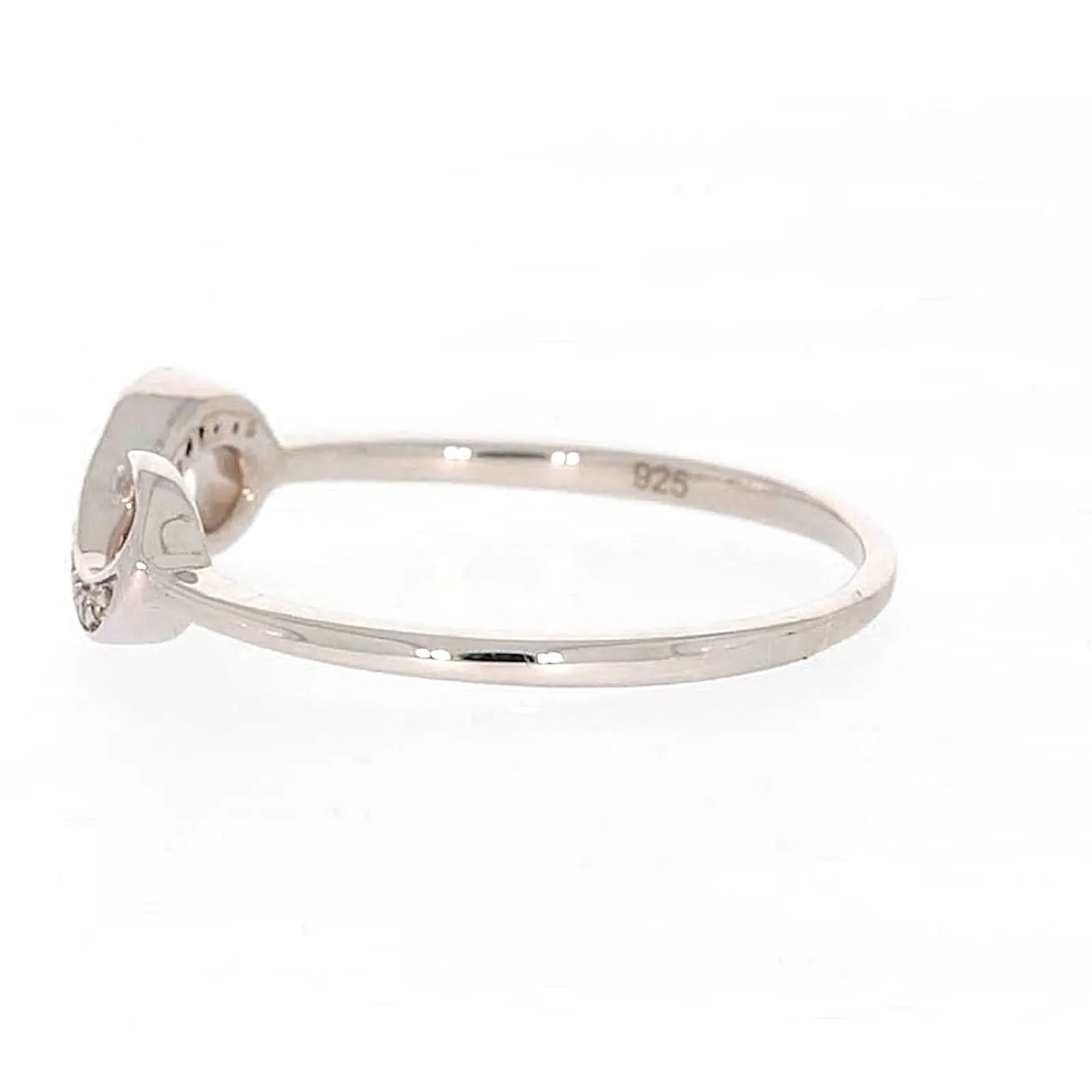 Sterling Silver Diamond Set Infinity Ring