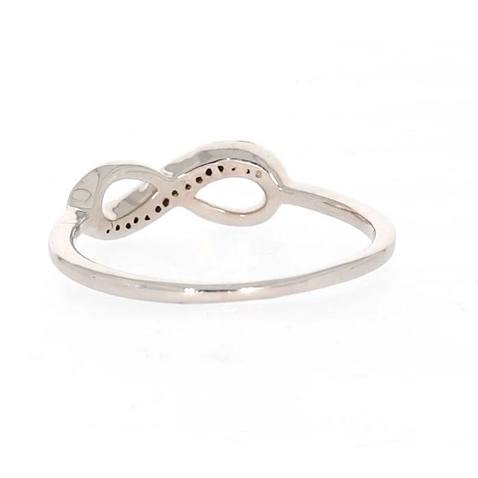 Sterling Silver Diamond Set Infinity Ring