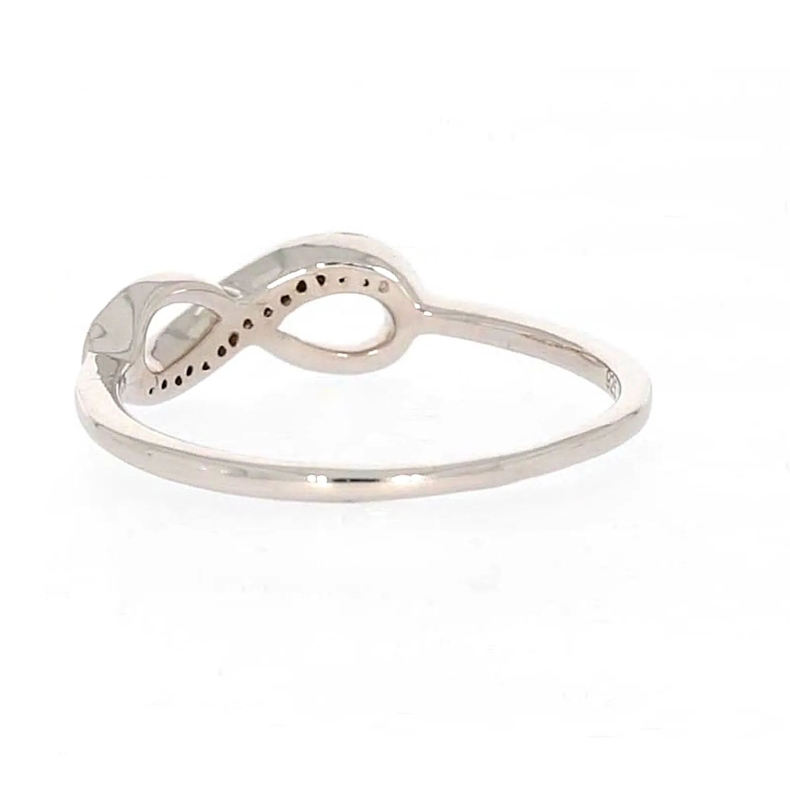 Sterling Silver Diamond Set Infinity Ring