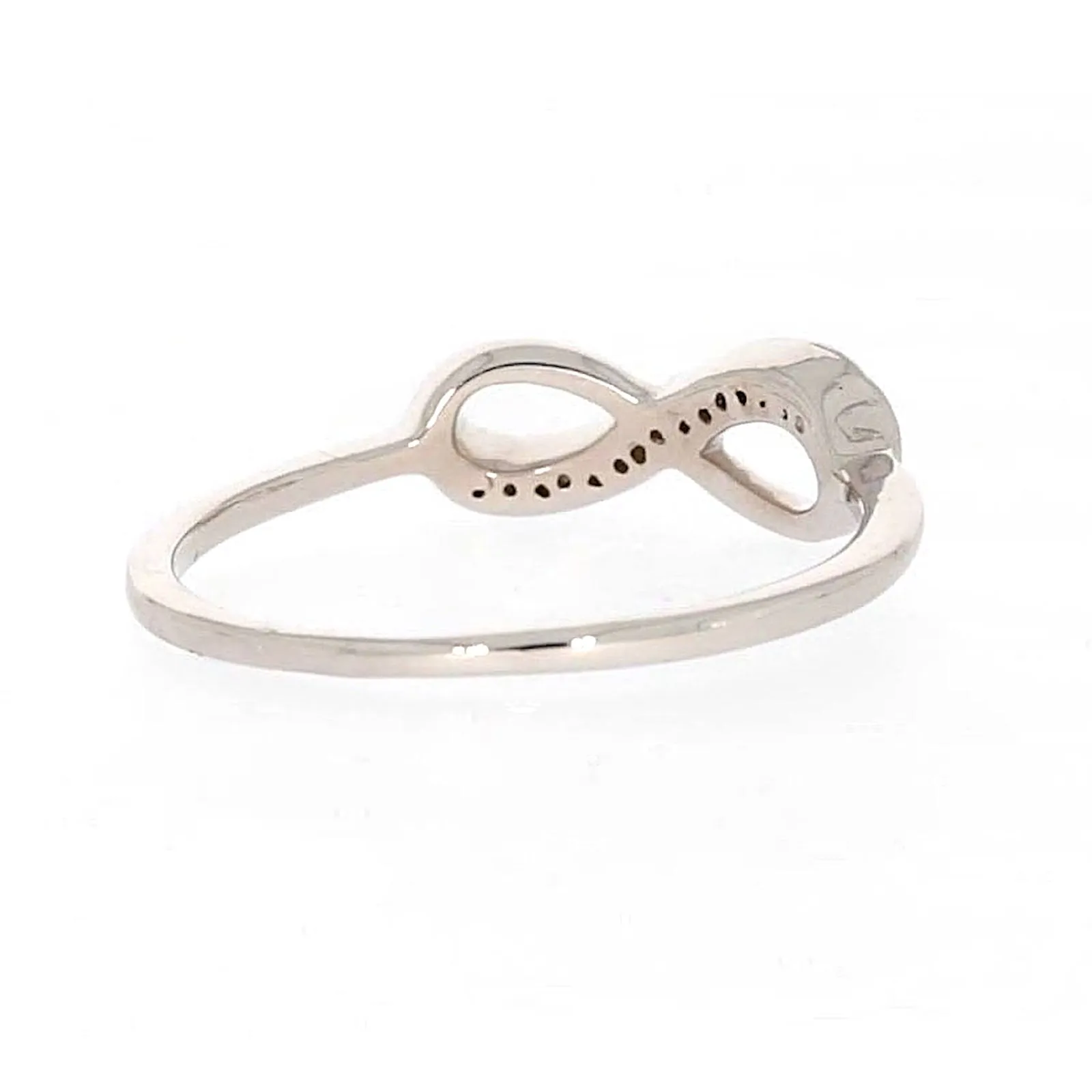 Sterling Silver Diamond Set Infinity Ring