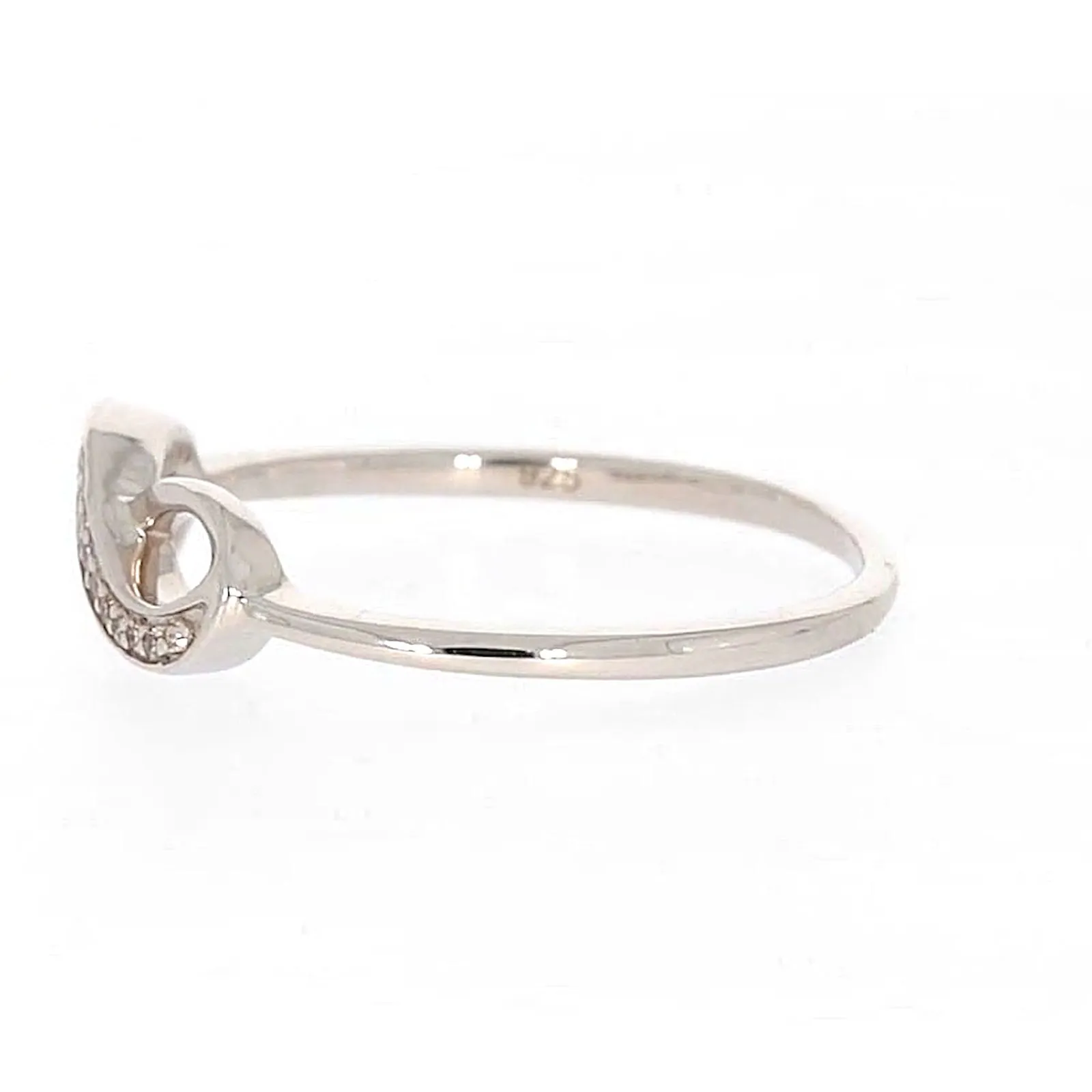 Sterling Silver Diamond Set Infinity Ring