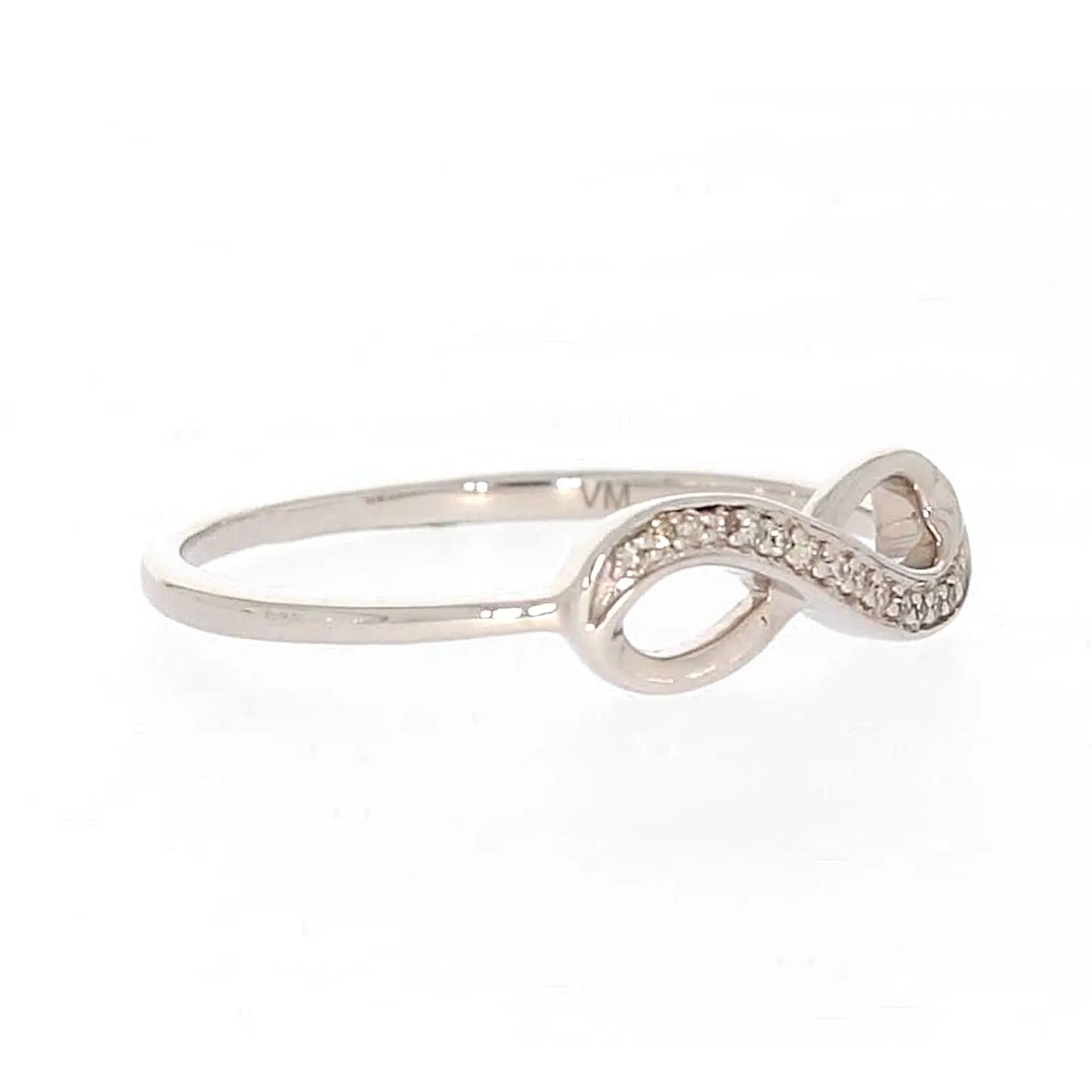 Sterling Silver Diamond Set Infinity Ring