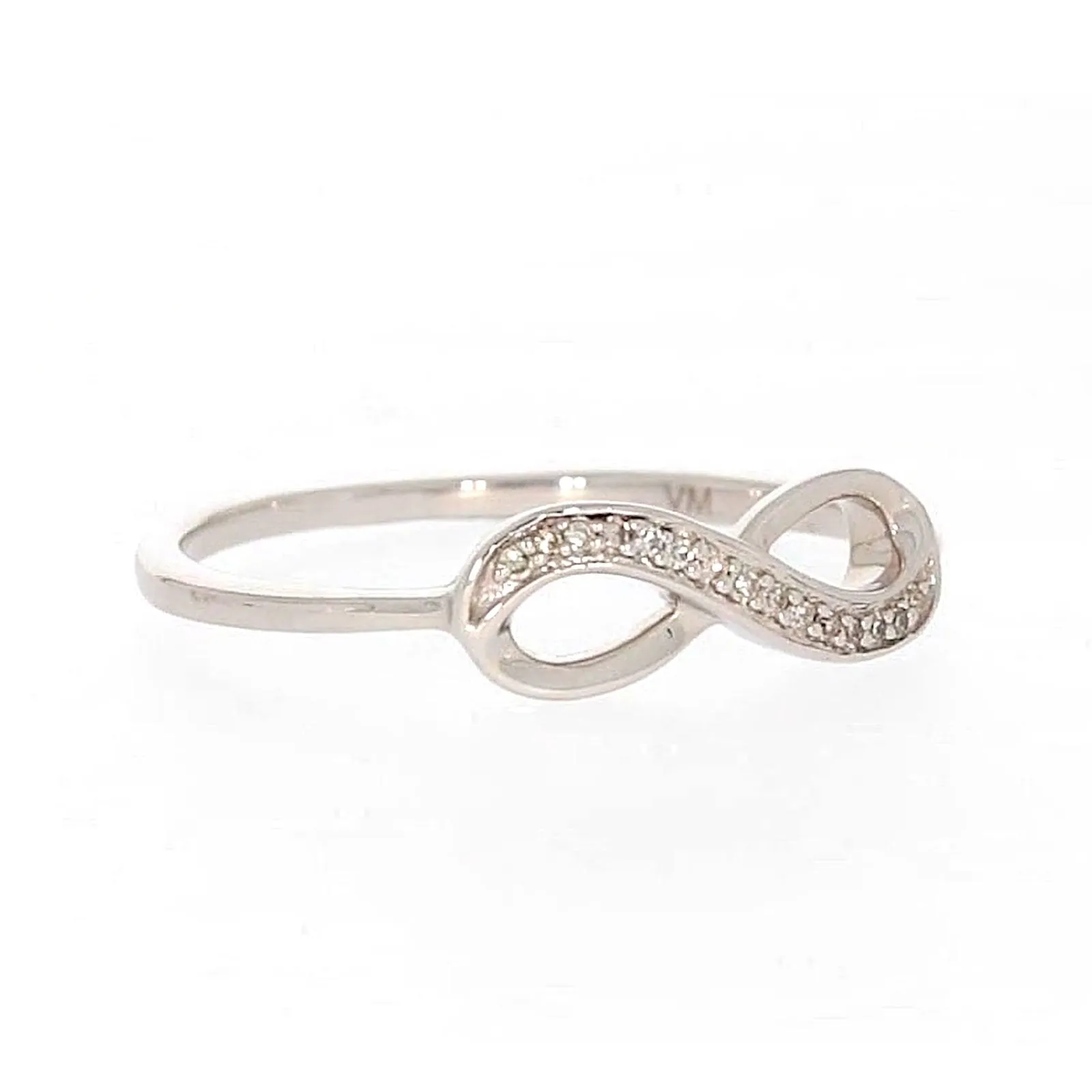 Sterling Silver Diamond Set Infinity Ring