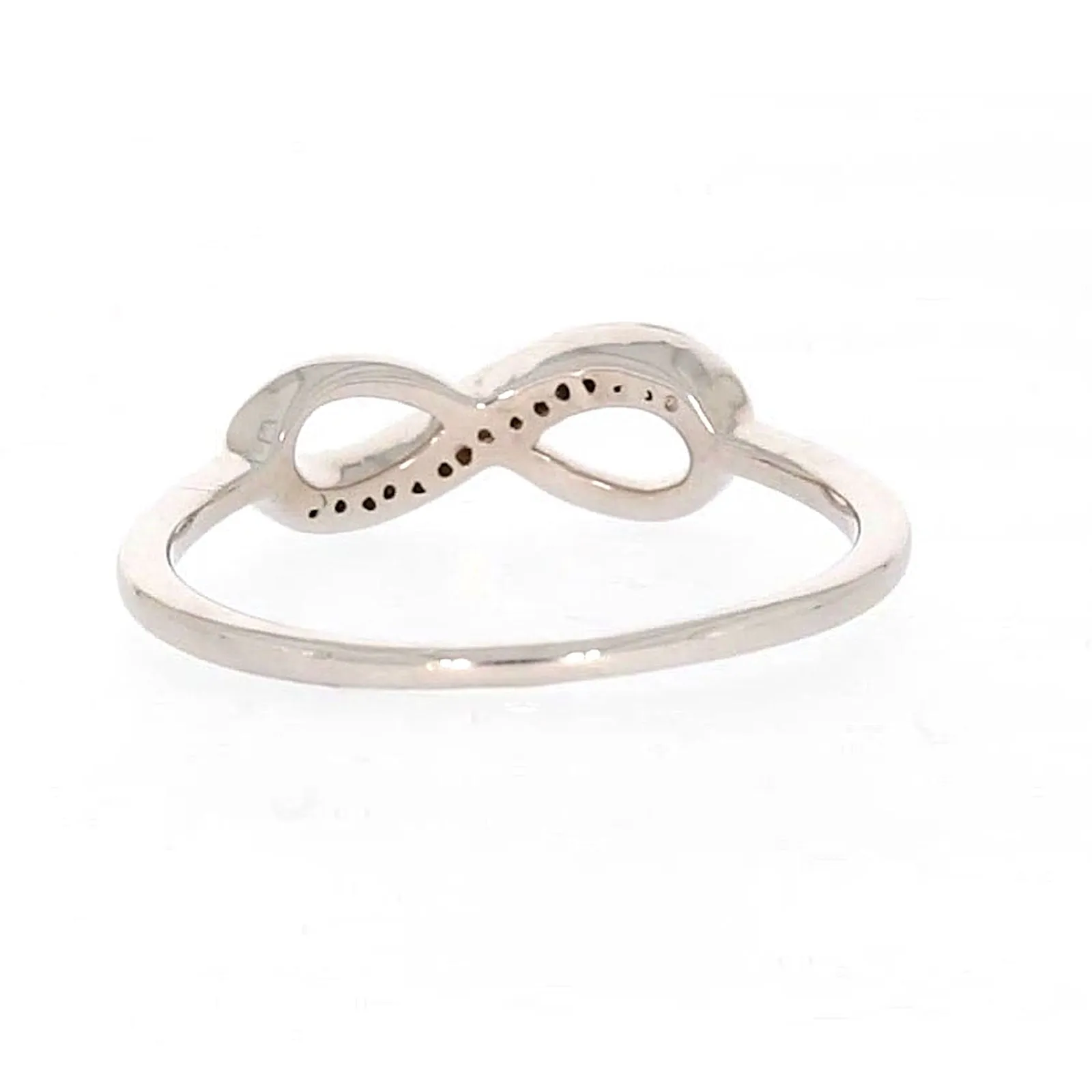 Sterling Silver Diamond Set Infinity Ring