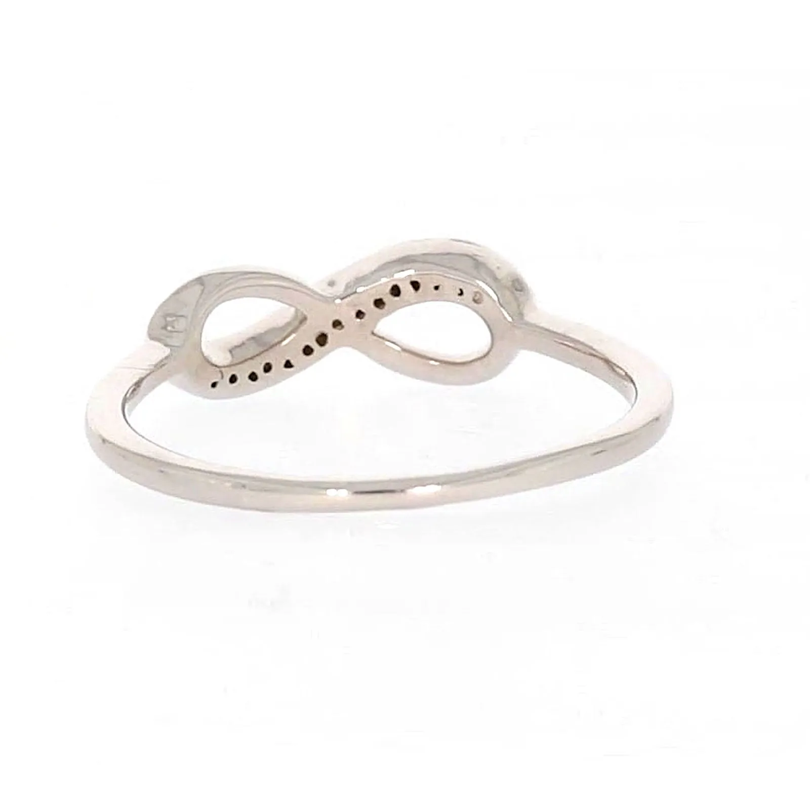 Sterling Silver Diamond Set Infinity Ring