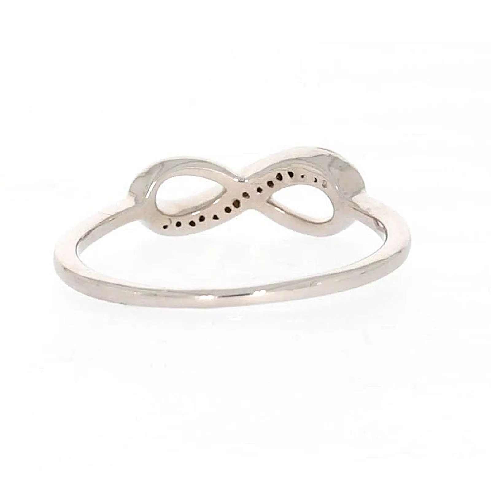 Sterling Silver Diamond Set Infinity Ring