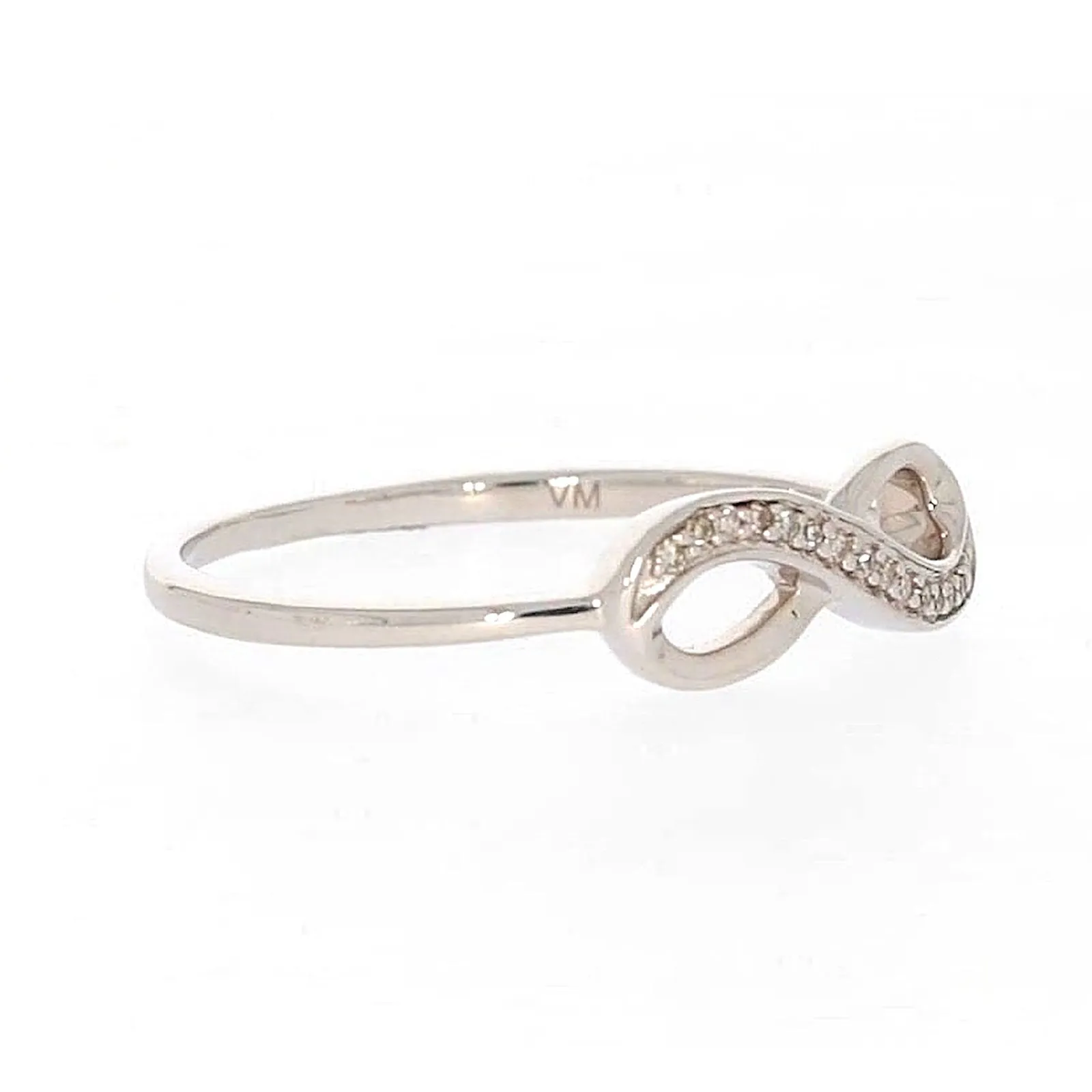 Sterling Silver Diamond Set Infinity Ring