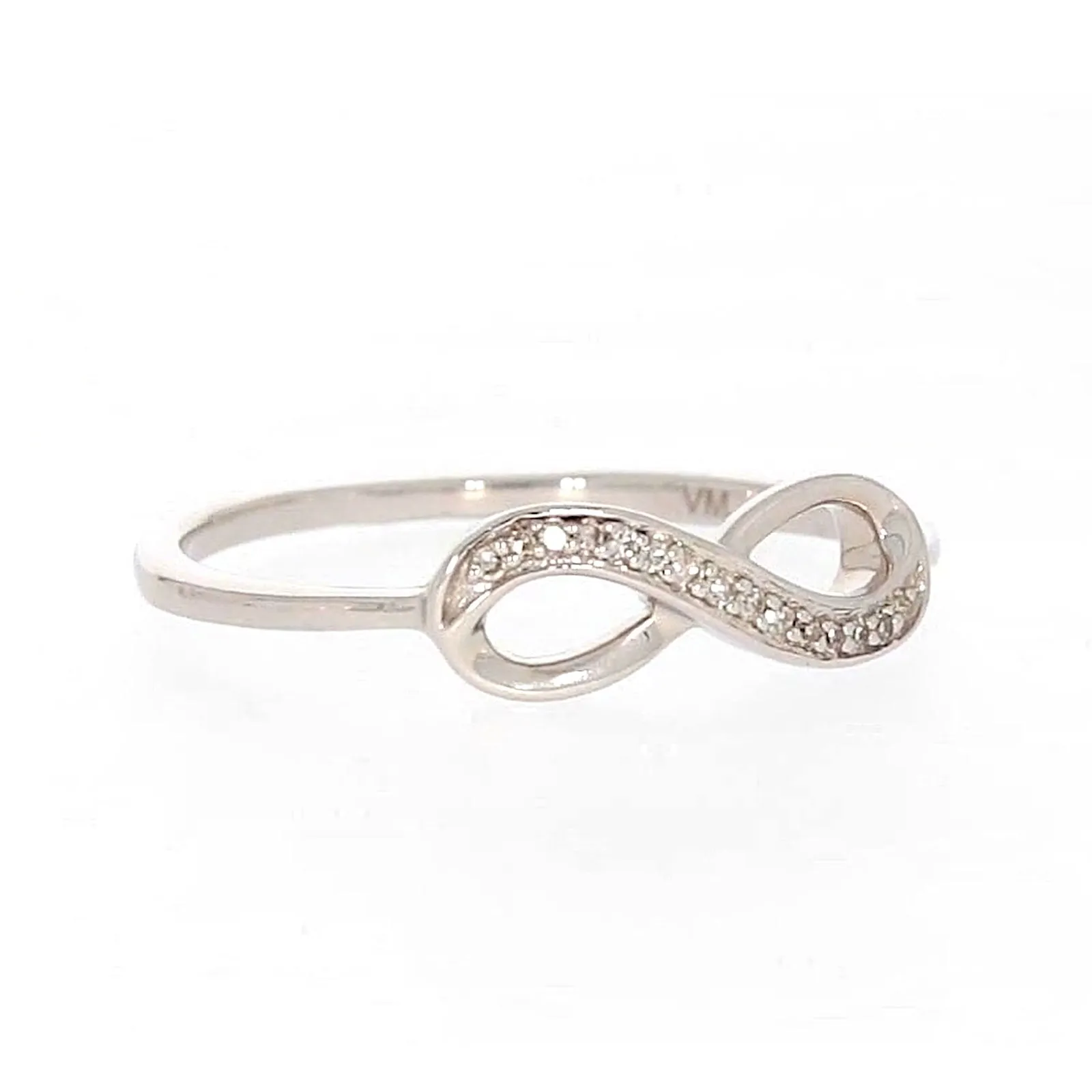 Sterling Silver Diamond Set Infinity Ring