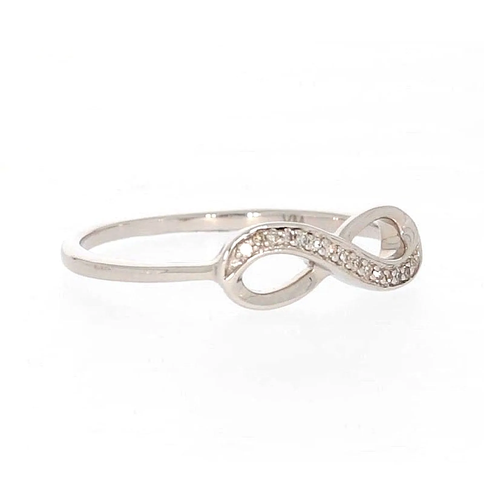 Sterling Silver Diamond Set Infinity Ring