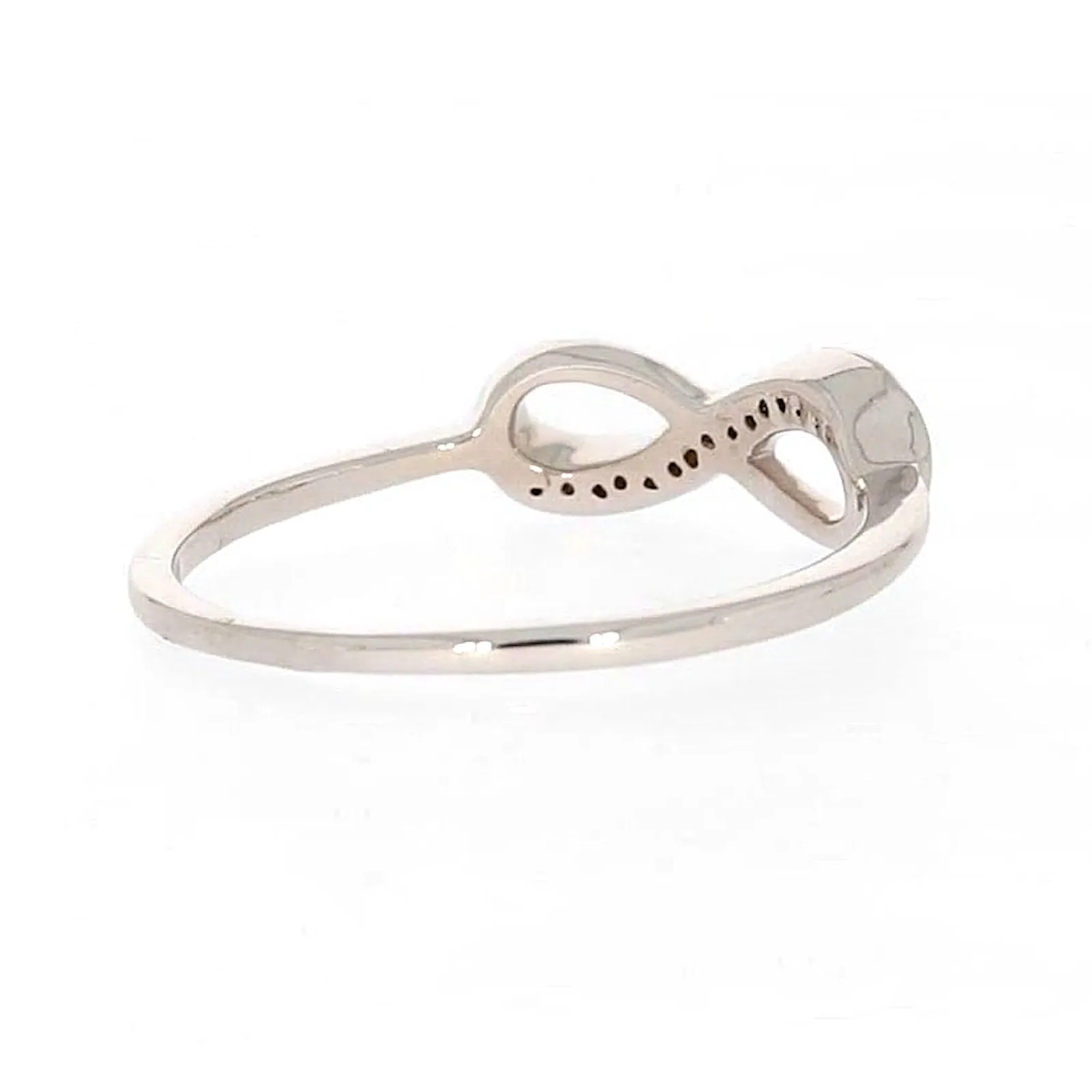 Sterling Silver Diamond Set Infinity Ring