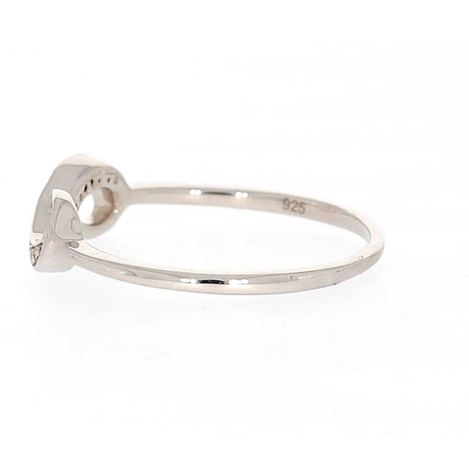 Sterling Silver Diamond Set Infinity Ring