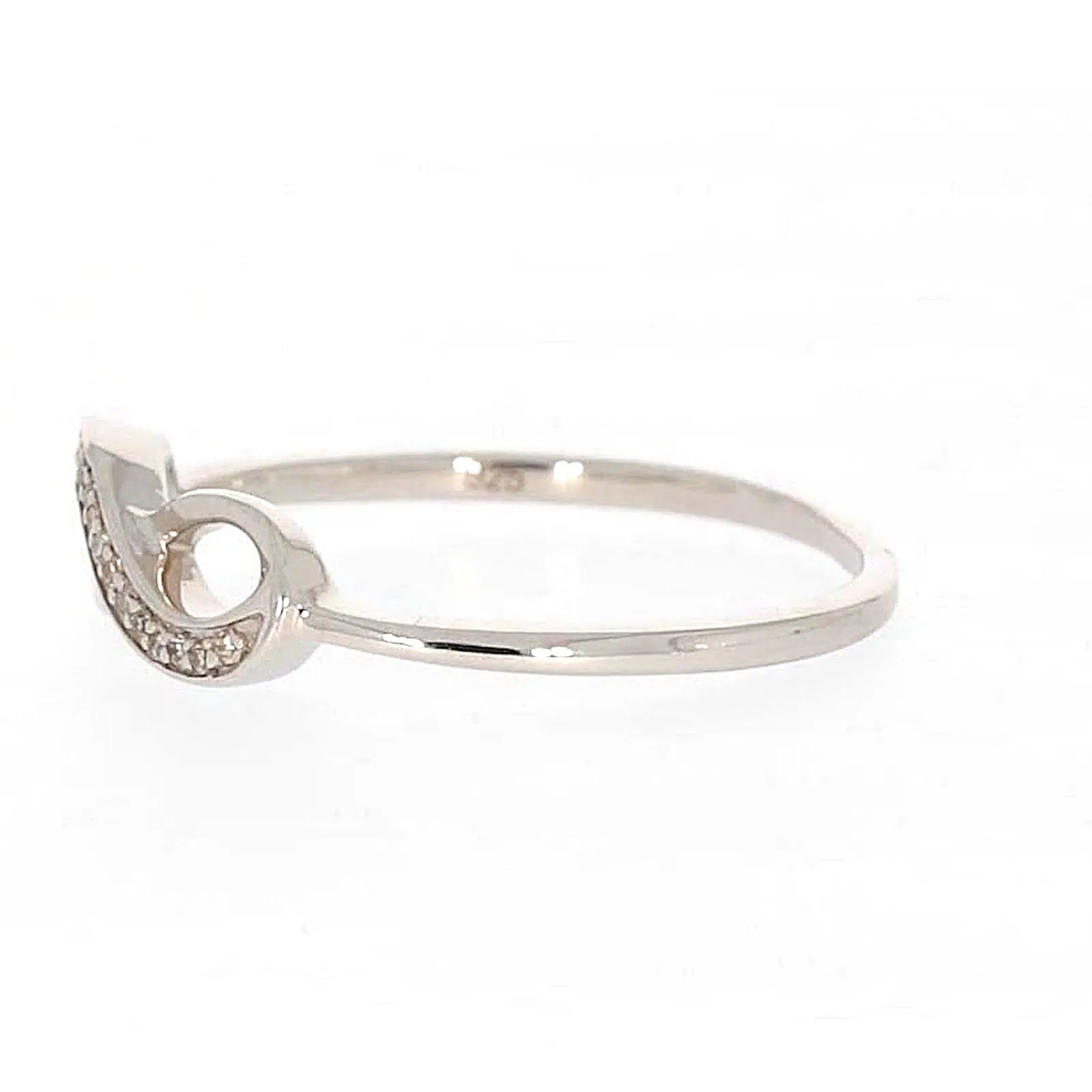 Sterling Silver Diamond Set Infinity Ring