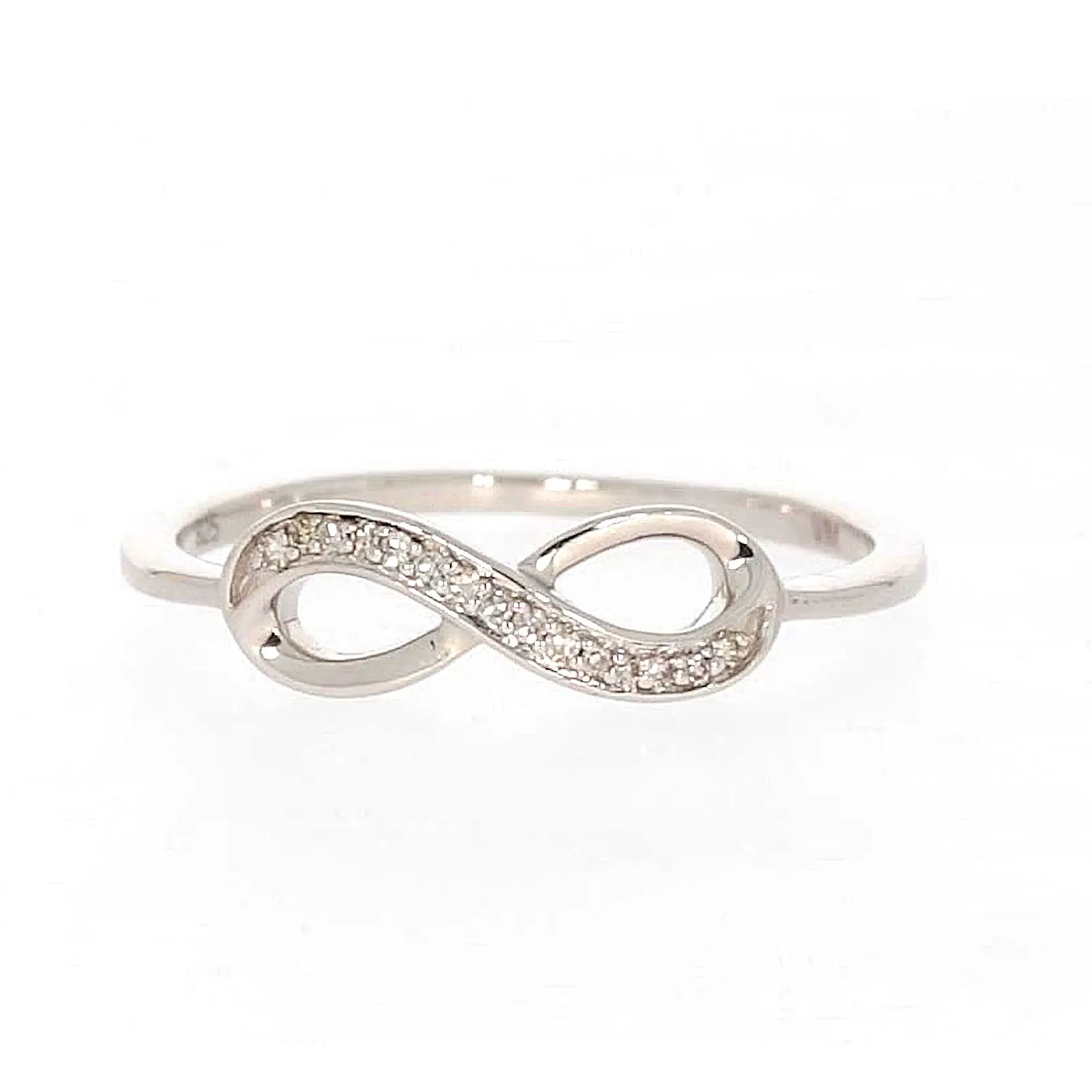 Sterling Silver Diamond Set Infinity Ring