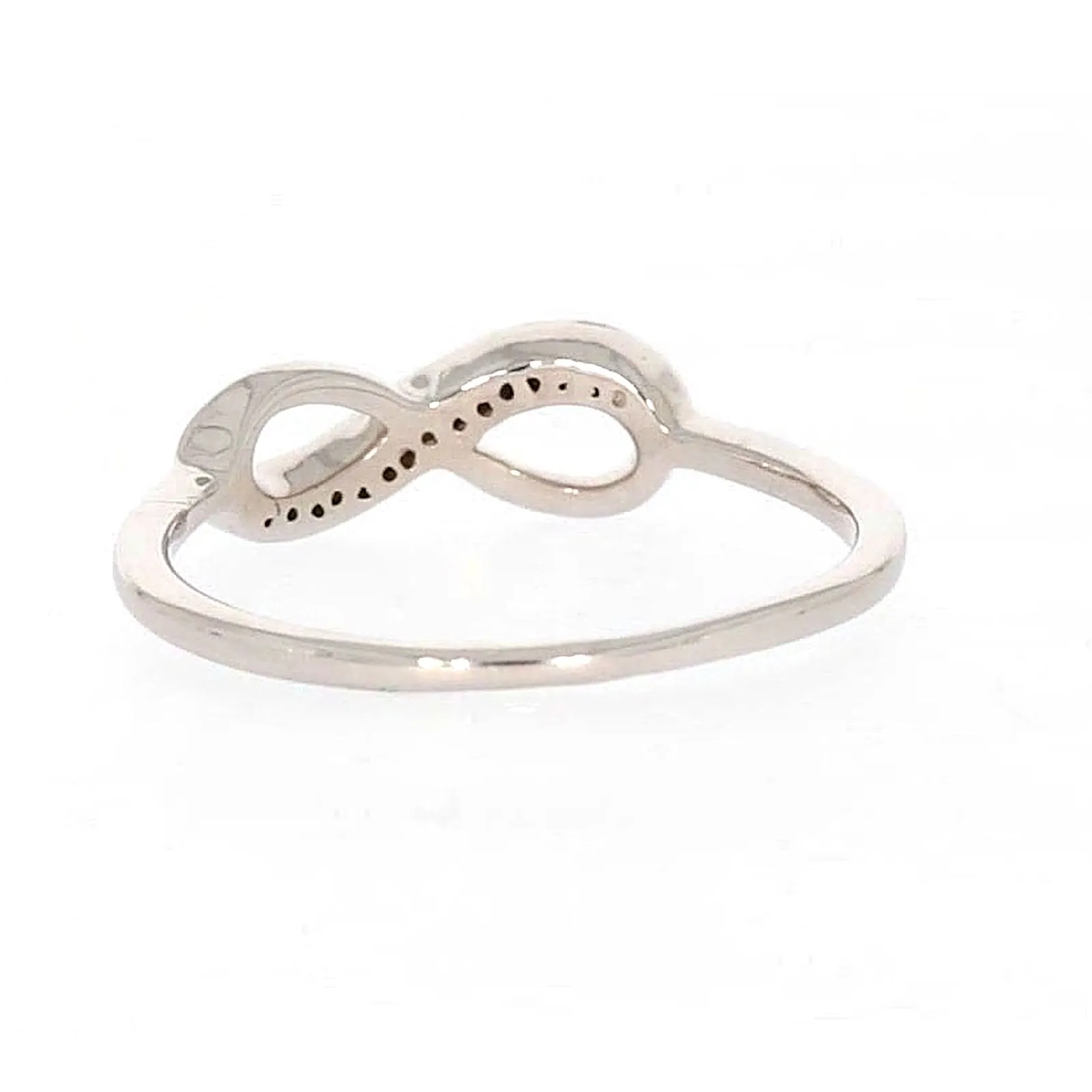 Sterling Silver Diamond Set Infinity Ring