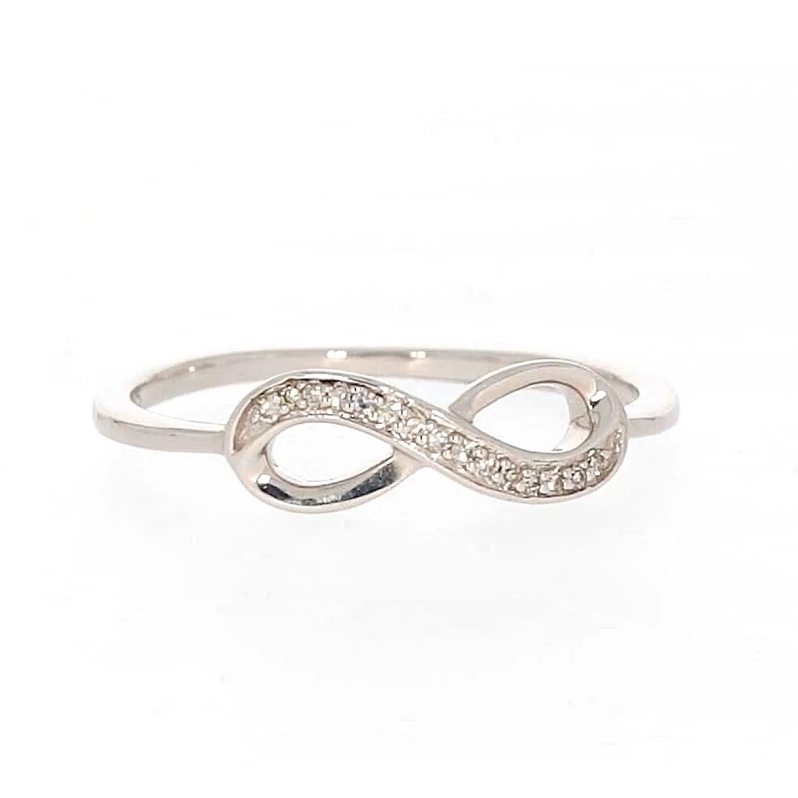 Sterling Silver Diamond Set Infinity Ring