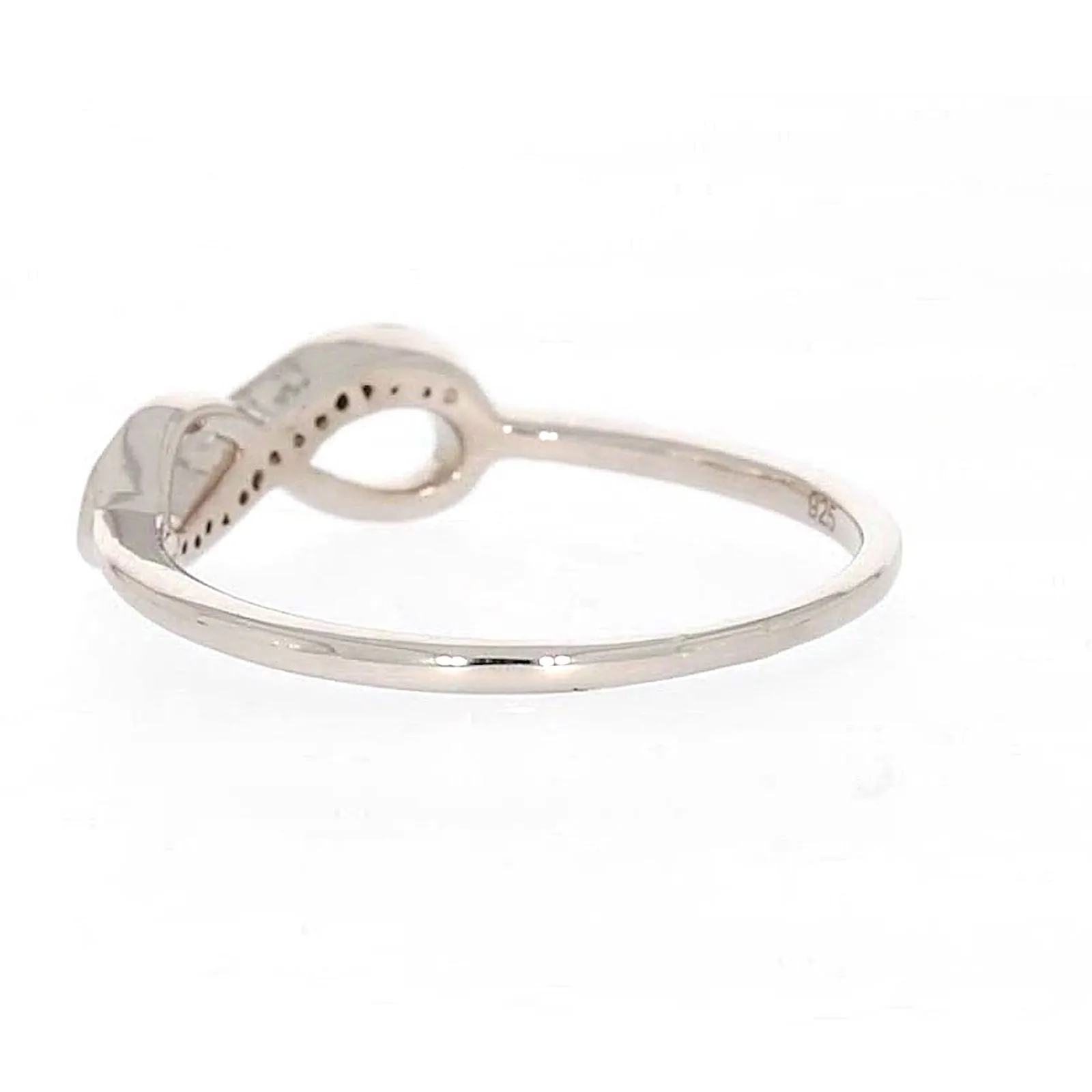 Sterling Silver Diamond Set Infinity Ring