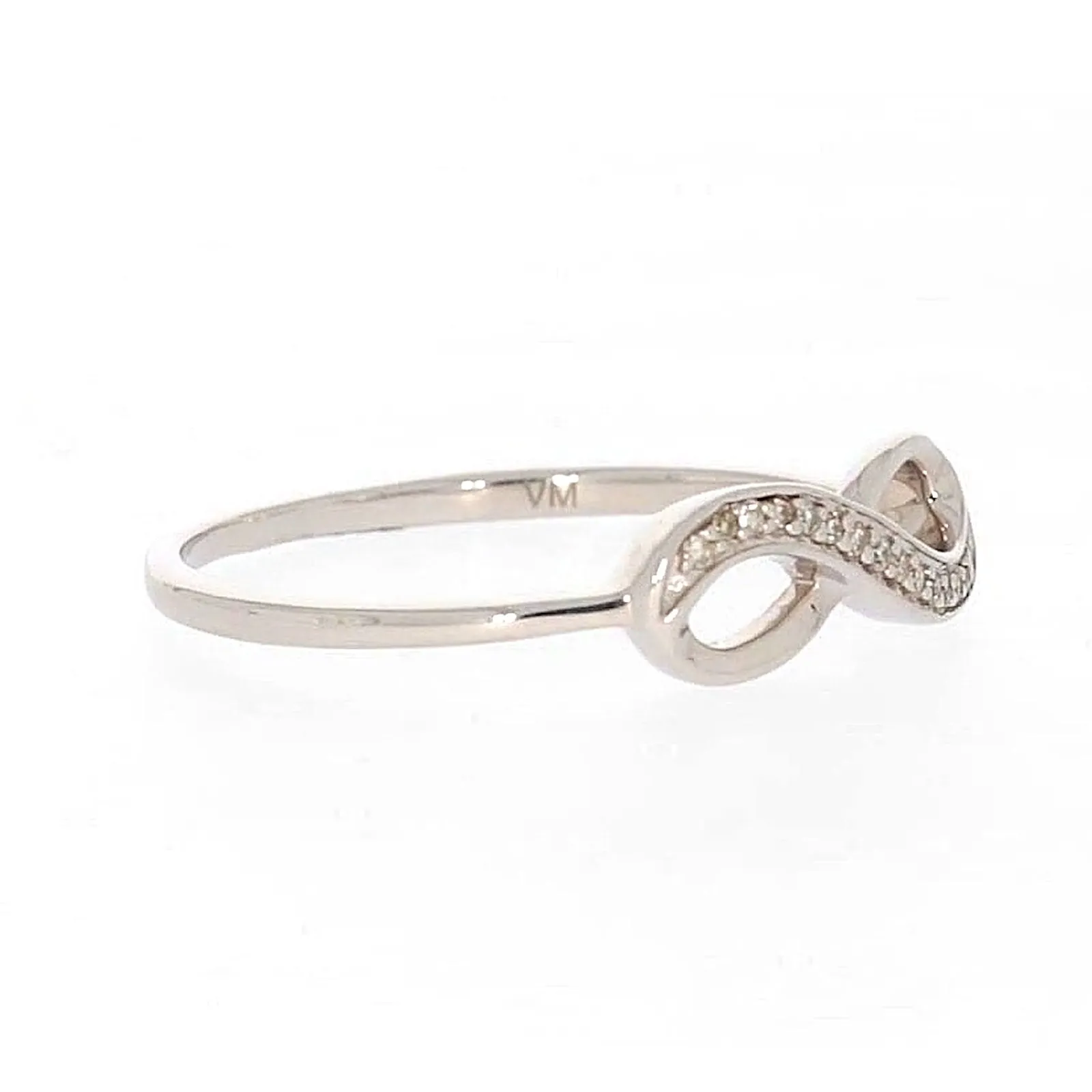 Sterling Silver Diamond Set Infinity Ring