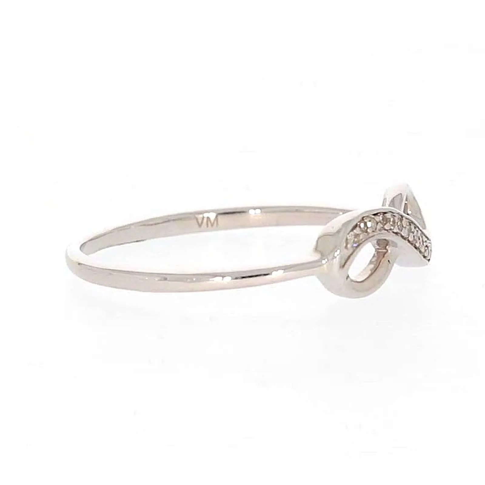 Sterling Silver Diamond Set Infinity Ring