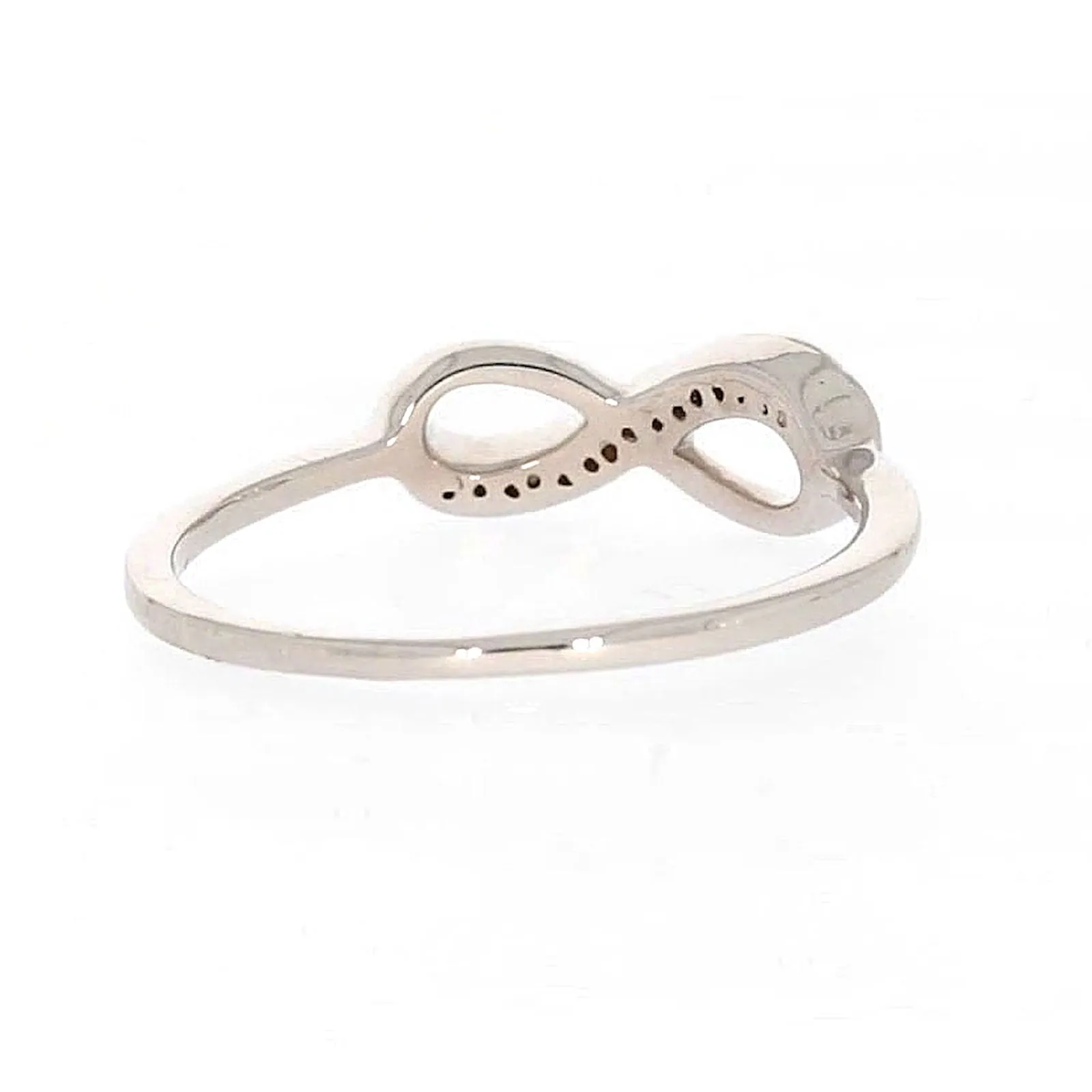 Sterling Silver Diamond Set Infinity Ring