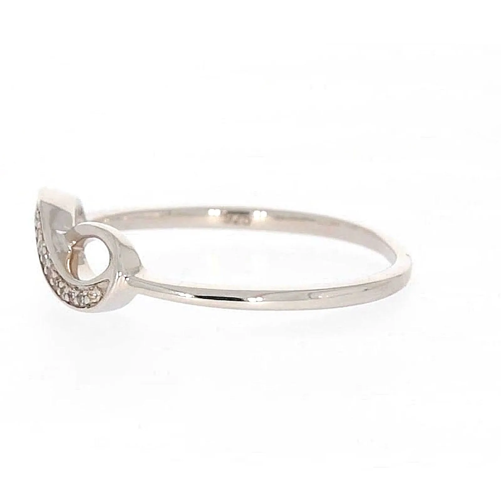 Sterling Silver Diamond Set Infinity Ring