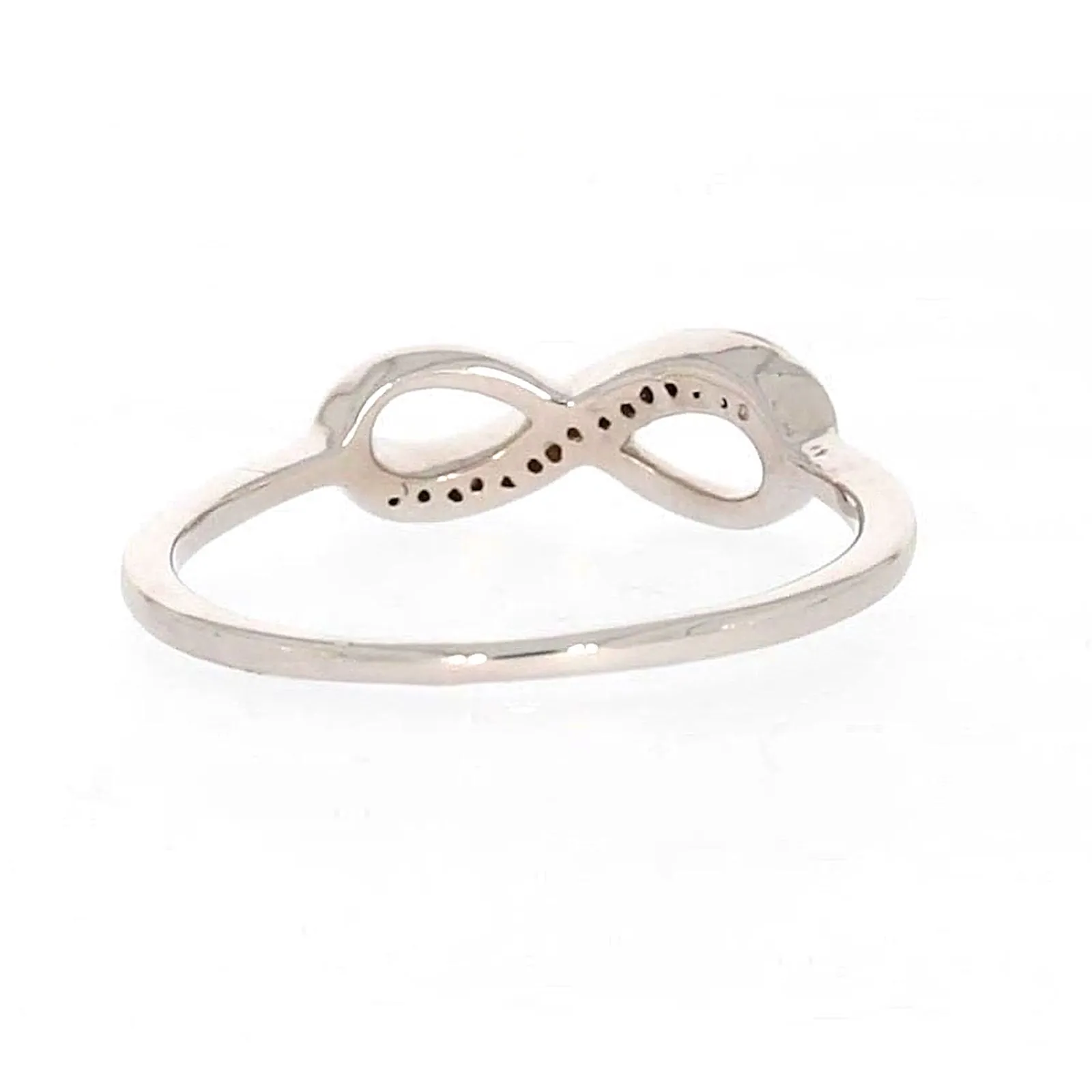 Sterling Silver Diamond Set Infinity Ring