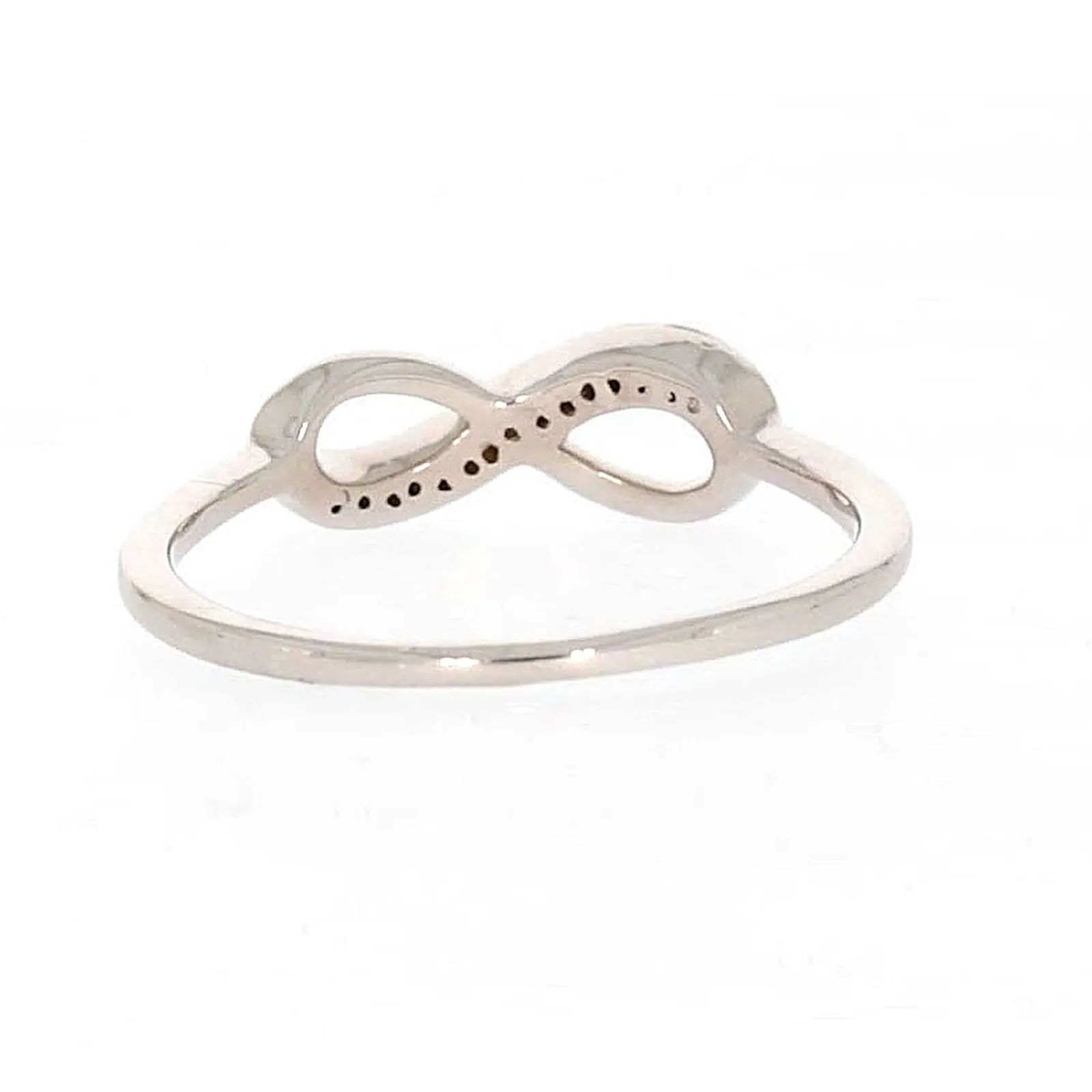 Sterling Silver Diamond Set Infinity Ring