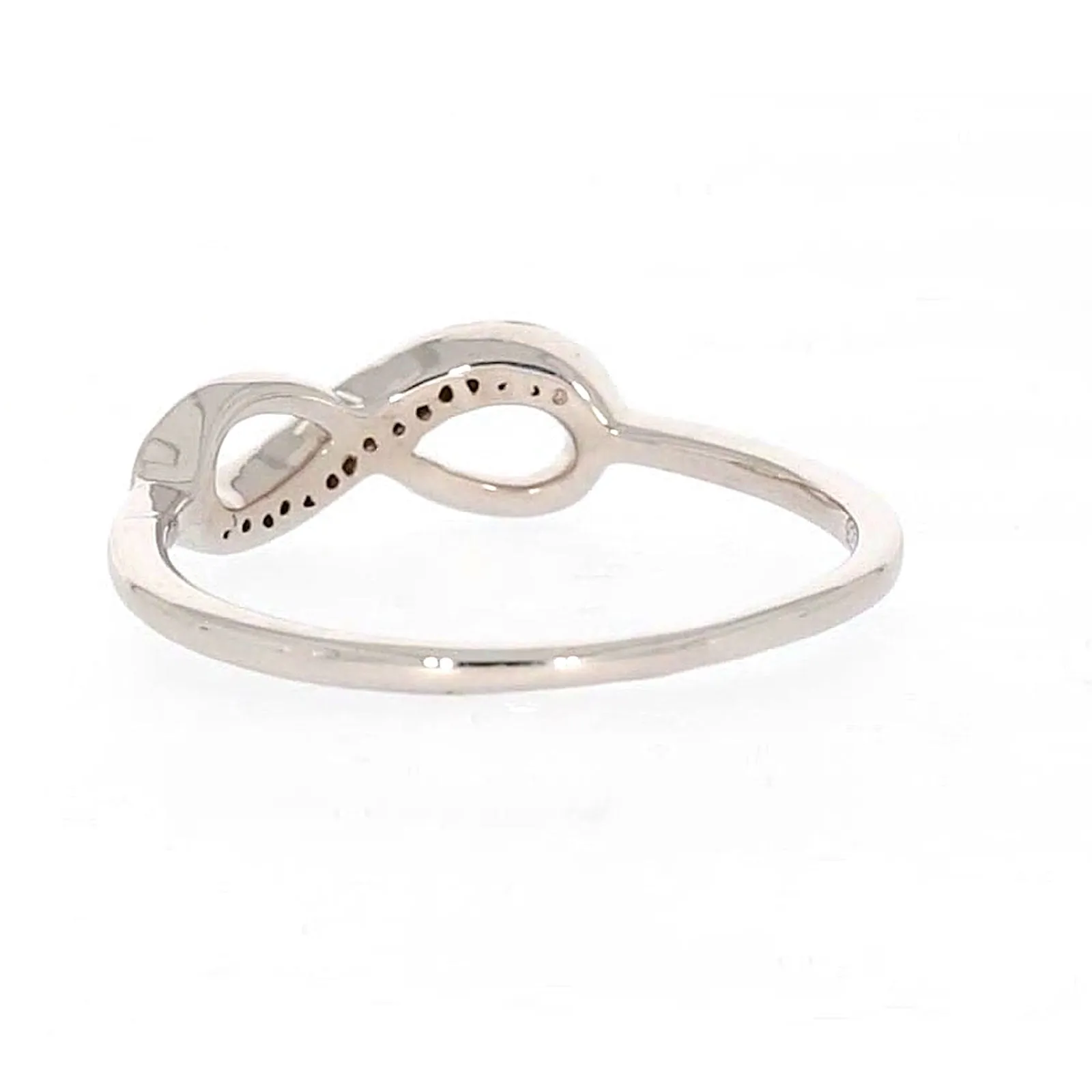 Sterling Silver Diamond Set Infinity Ring