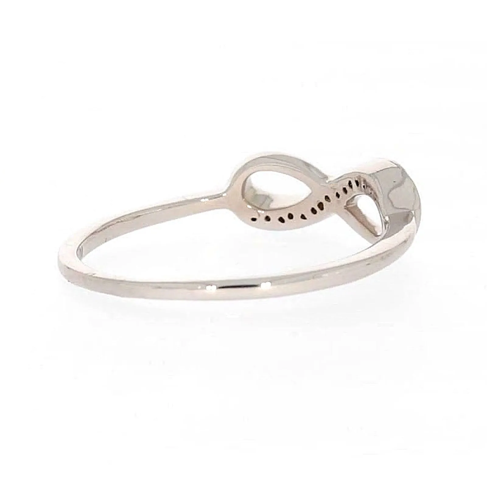 Sterling Silver Diamond Set Infinity Ring