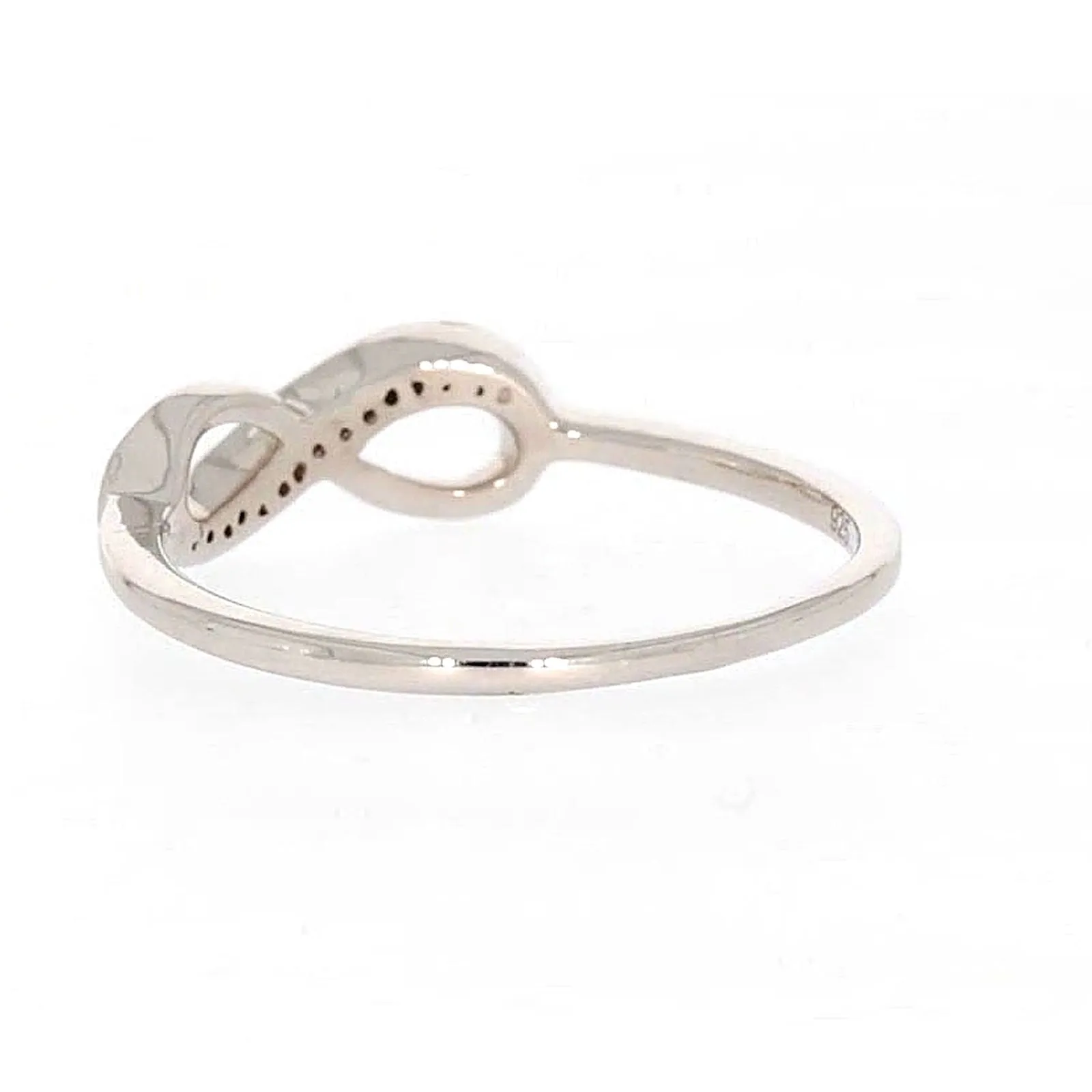 Sterling Silver Diamond Set Infinity Ring