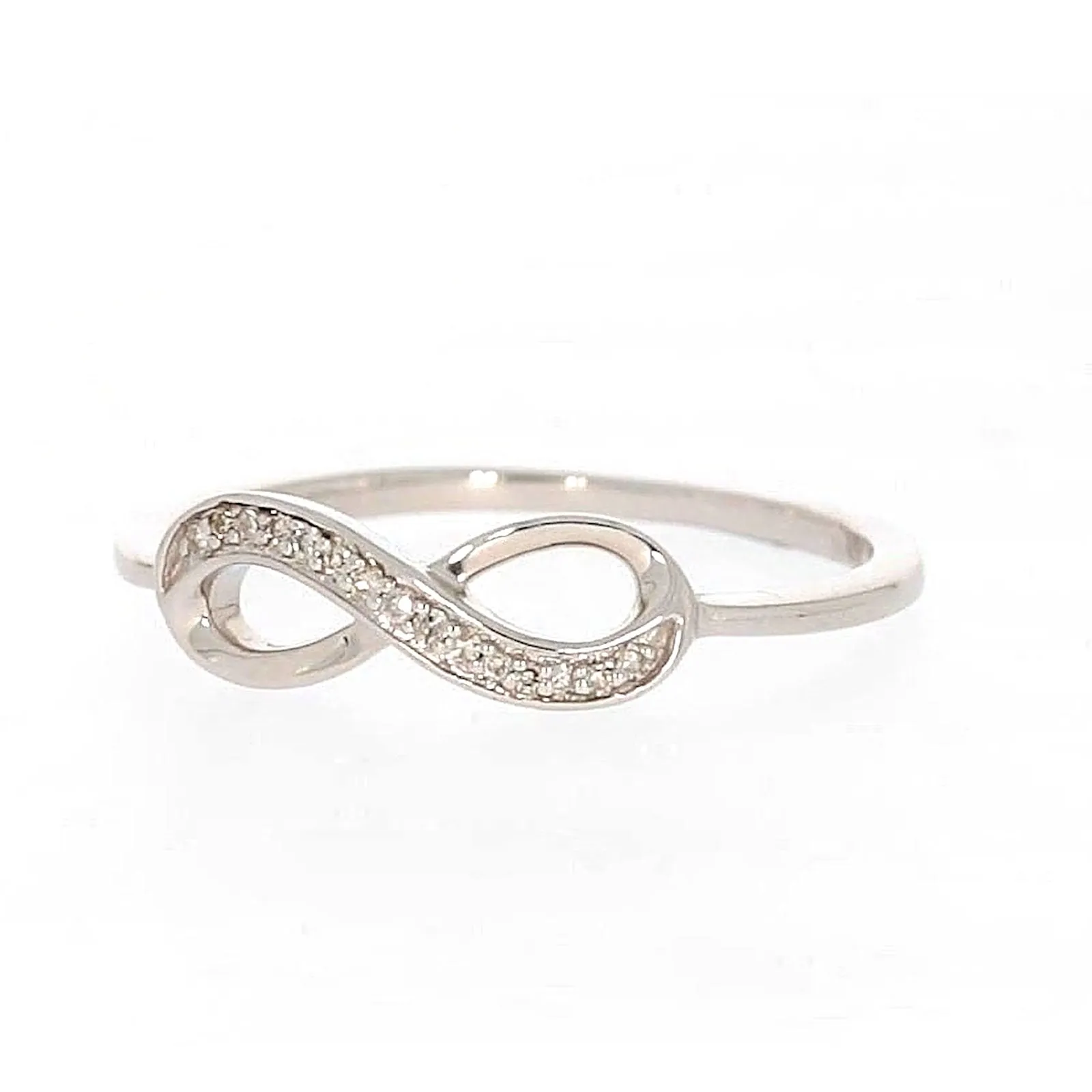 Sterling Silver Diamond Set Infinity Ring