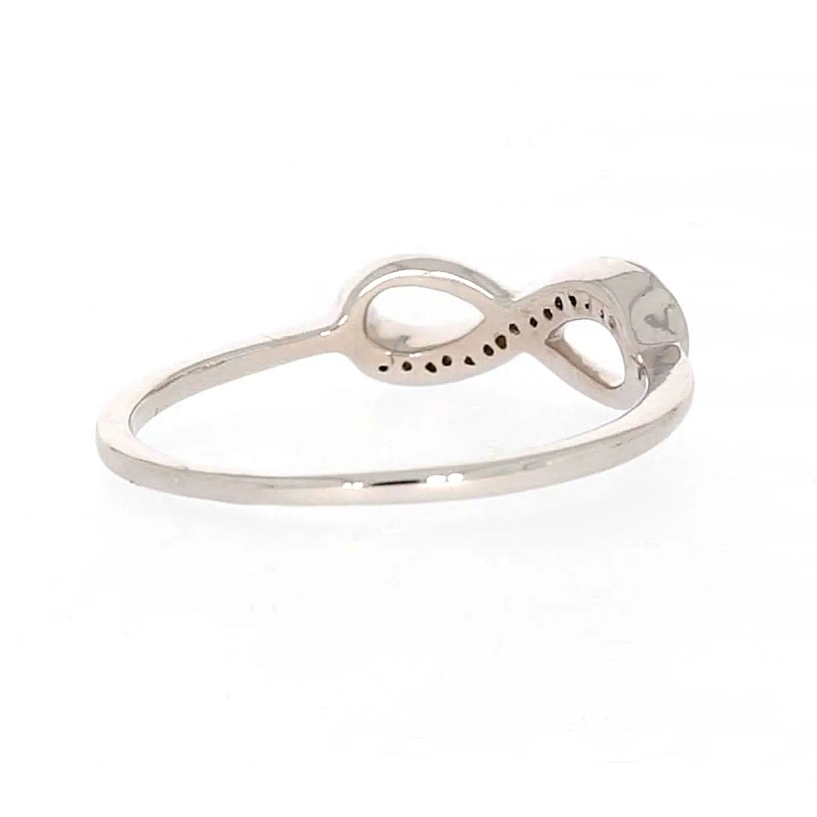 Sterling Silver Diamond Set Infinity Ring