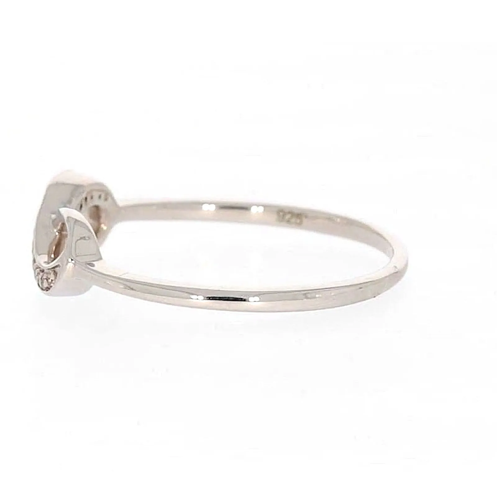 Sterling Silver Diamond Set Infinity Ring