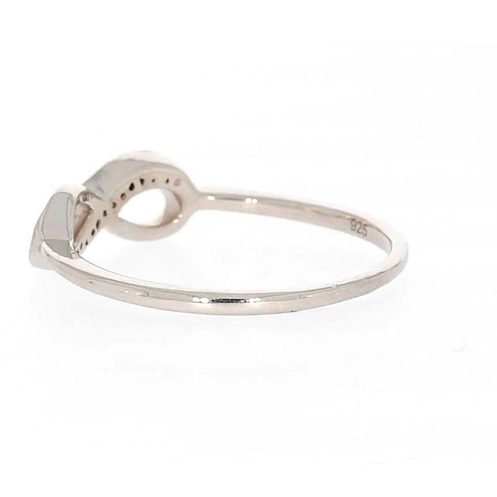 Sterling Silver Diamond Set Infinity Ring