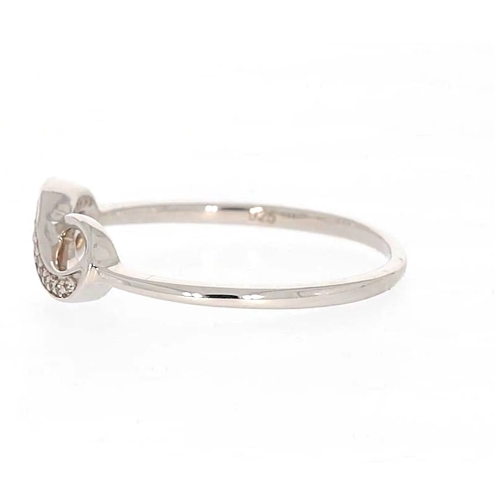 Sterling Silver Diamond Set Infinity Ring