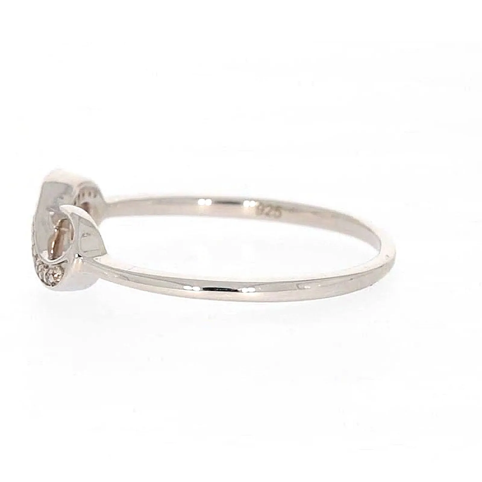 Sterling Silver Diamond Set Infinity Ring