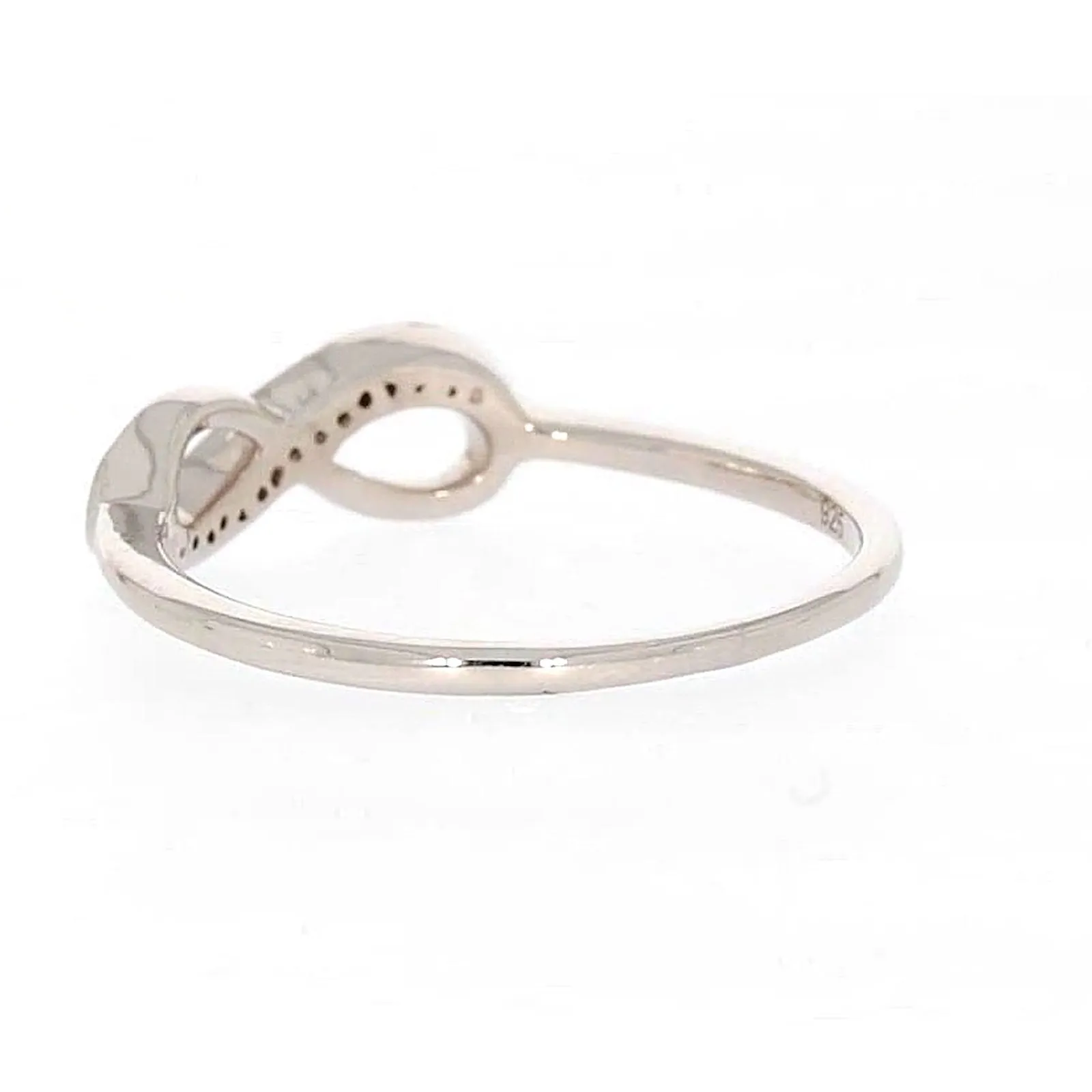 Sterling Silver Diamond Set Infinity Ring